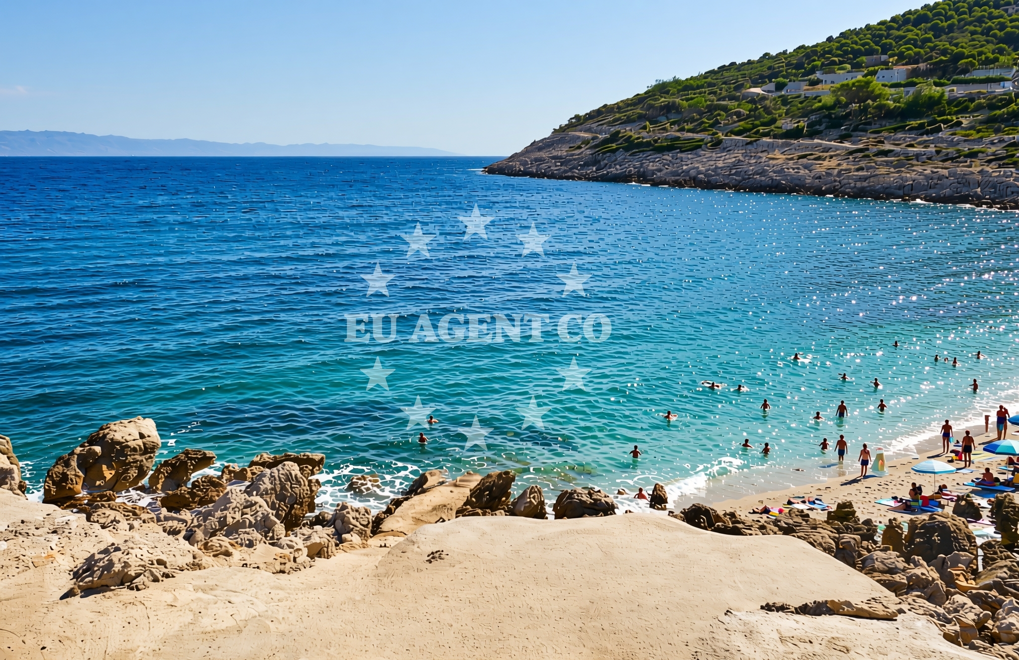 Overview of Poljana (FKK), Mali Lošinj (Lošinj) Beach in Poljana (FKK)
