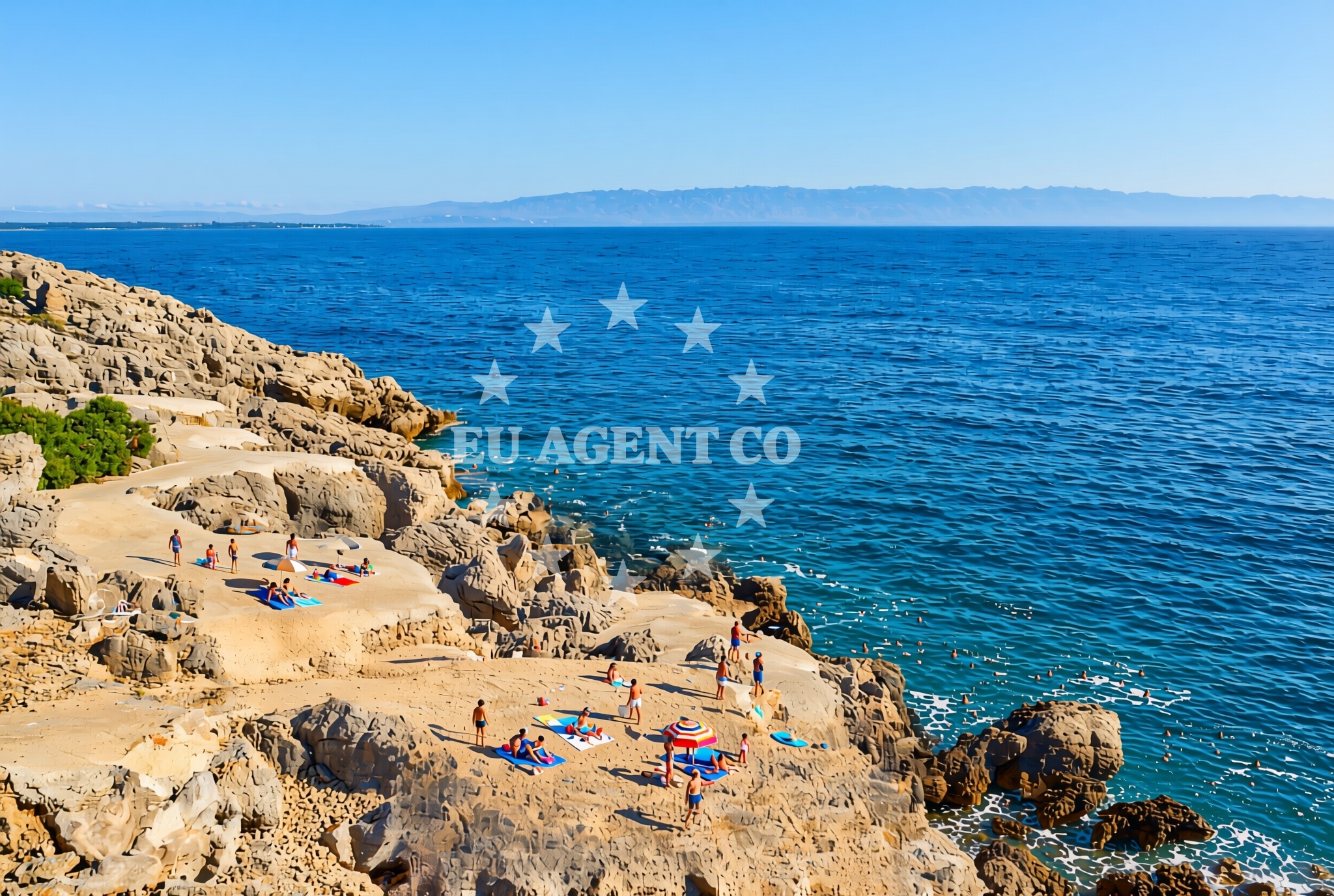 Sea and coastal view of Poljana (FKK), Mali Lošinj (Lošinj) Beach in Poljana (FKK)