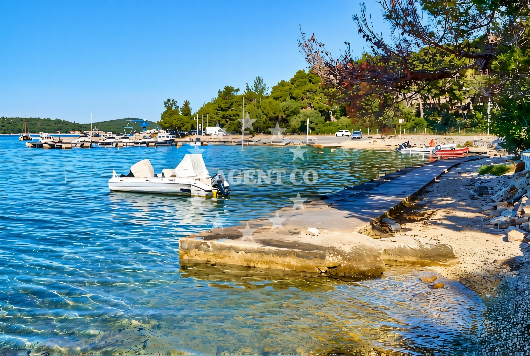 Additional view of Poljana jug, Mali Lošinj (Lošinj) Beach in Poljana jug