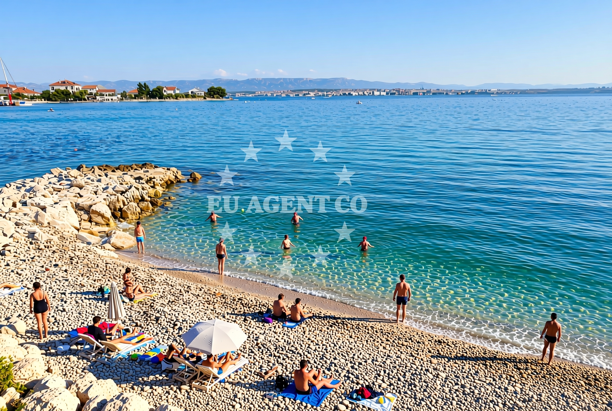 Overview of Poljana (Preko) (Ugljan): beaches and coves (3) in Poljana (Preko) (Ugljan)