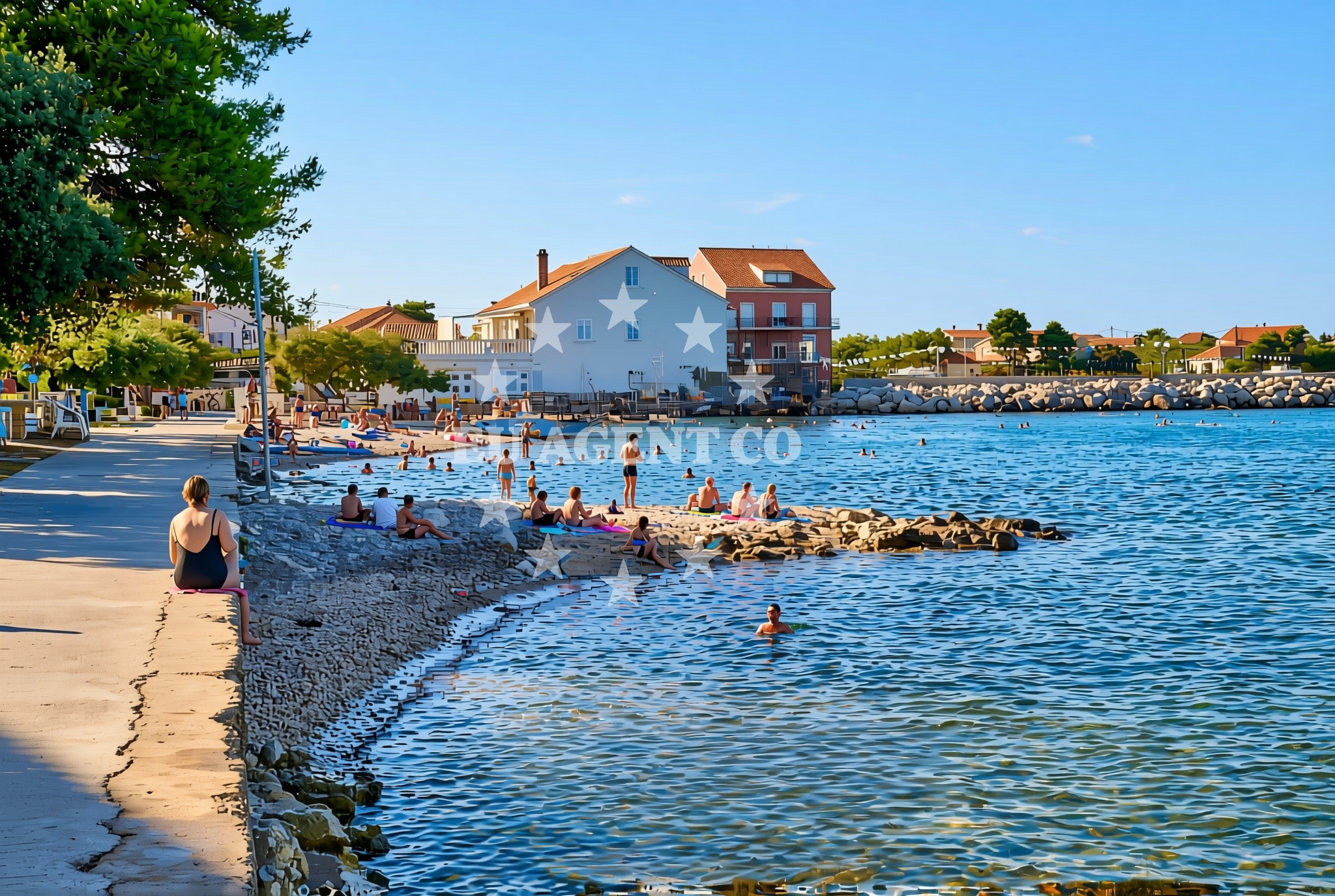 Shoreline and swimming area at Poljana (Preko) (Ugljan): beaches and coves (3) in Poljana (Preko) (Ugljan)