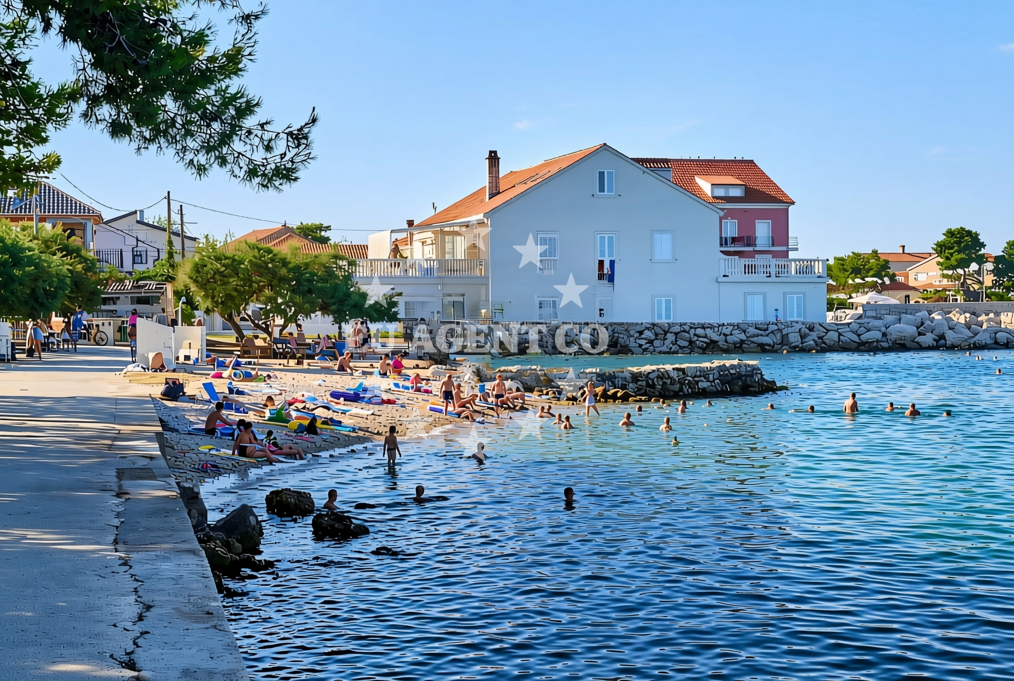 Sea and coastal view of Poljana (Preko) (Ugljan): beaches and coves (3) in Poljana (Preko) (Ugljan)