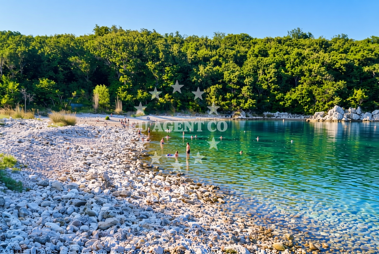 Overview of Polje (Dobrinj) (Krk): beaches and coves (4) in Polje (Dobrinj) (Krk)