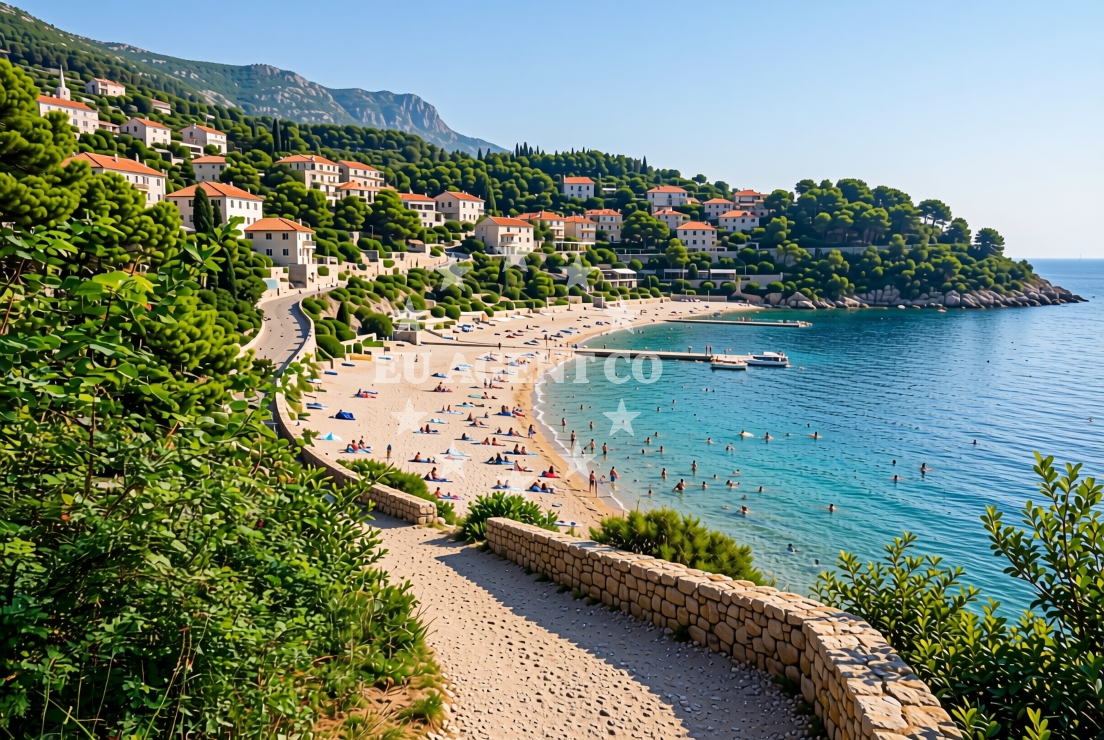 Sea and coastal view of Polje (Dobrinj) (Krk): beaches and coves (4) in Polje (Dobrinj) (Krk)
