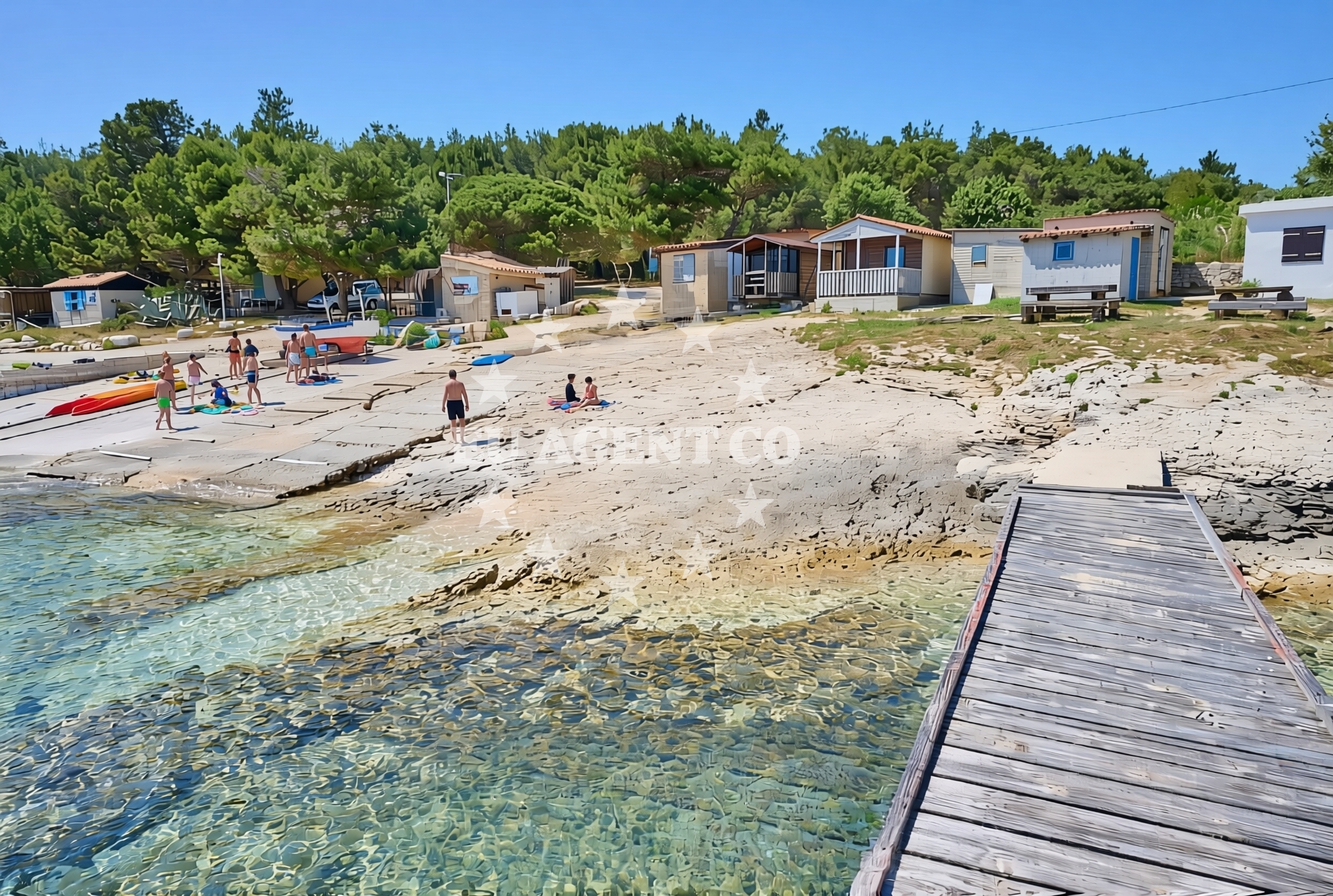 Beach facilities and surroundings at Polje sredina, Premantura Beach in Polje sredina