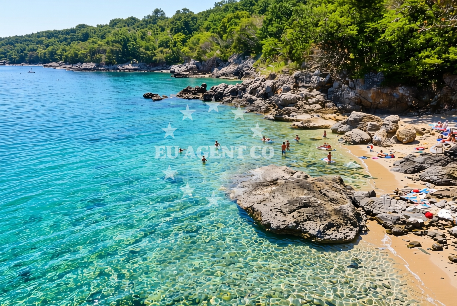 Overview of Poljica (Krk): beaches and coves (1) in Poljica (Krk)