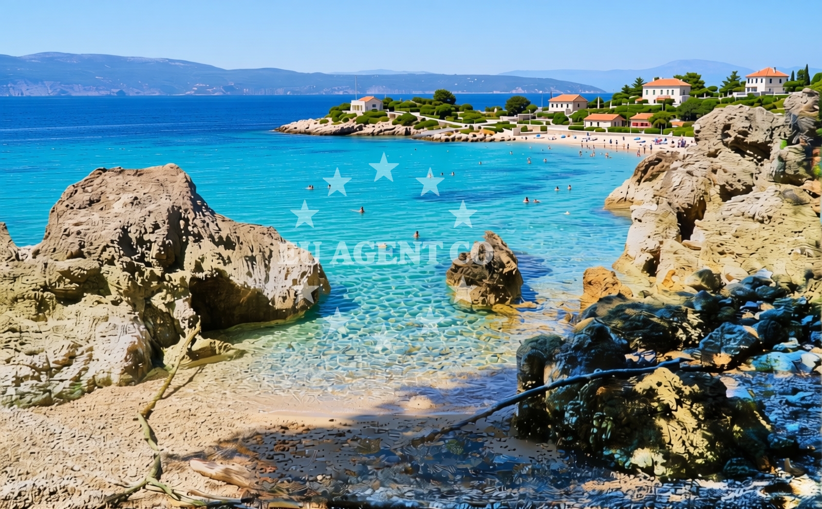 Shoreline and swimming area at Poljica (Krk): beaches and coves (1) in Poljica (Krk)