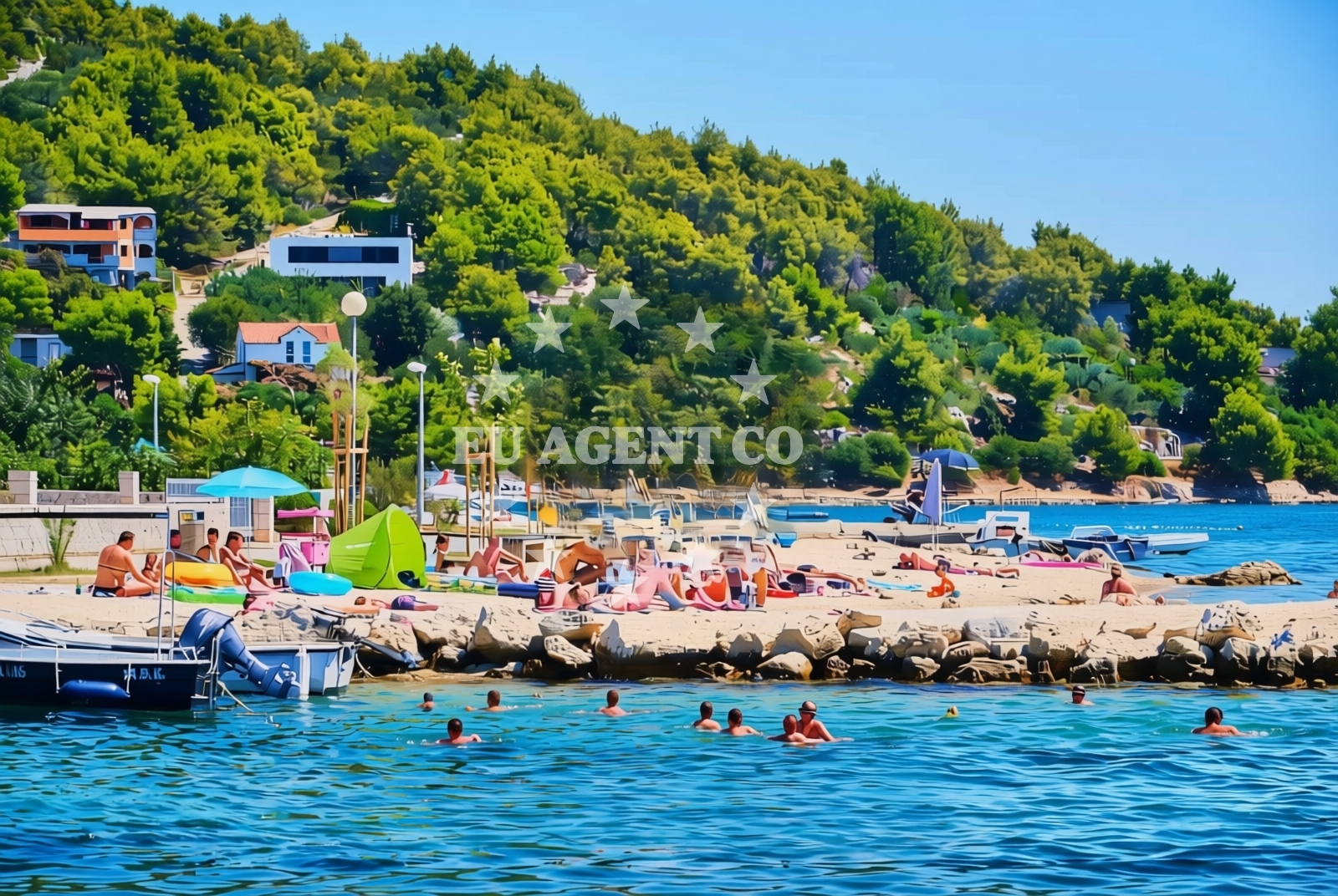 Beach facilities and surroundings at Poljica (Marina): beaches and coves (1) in Poljica (Marina)