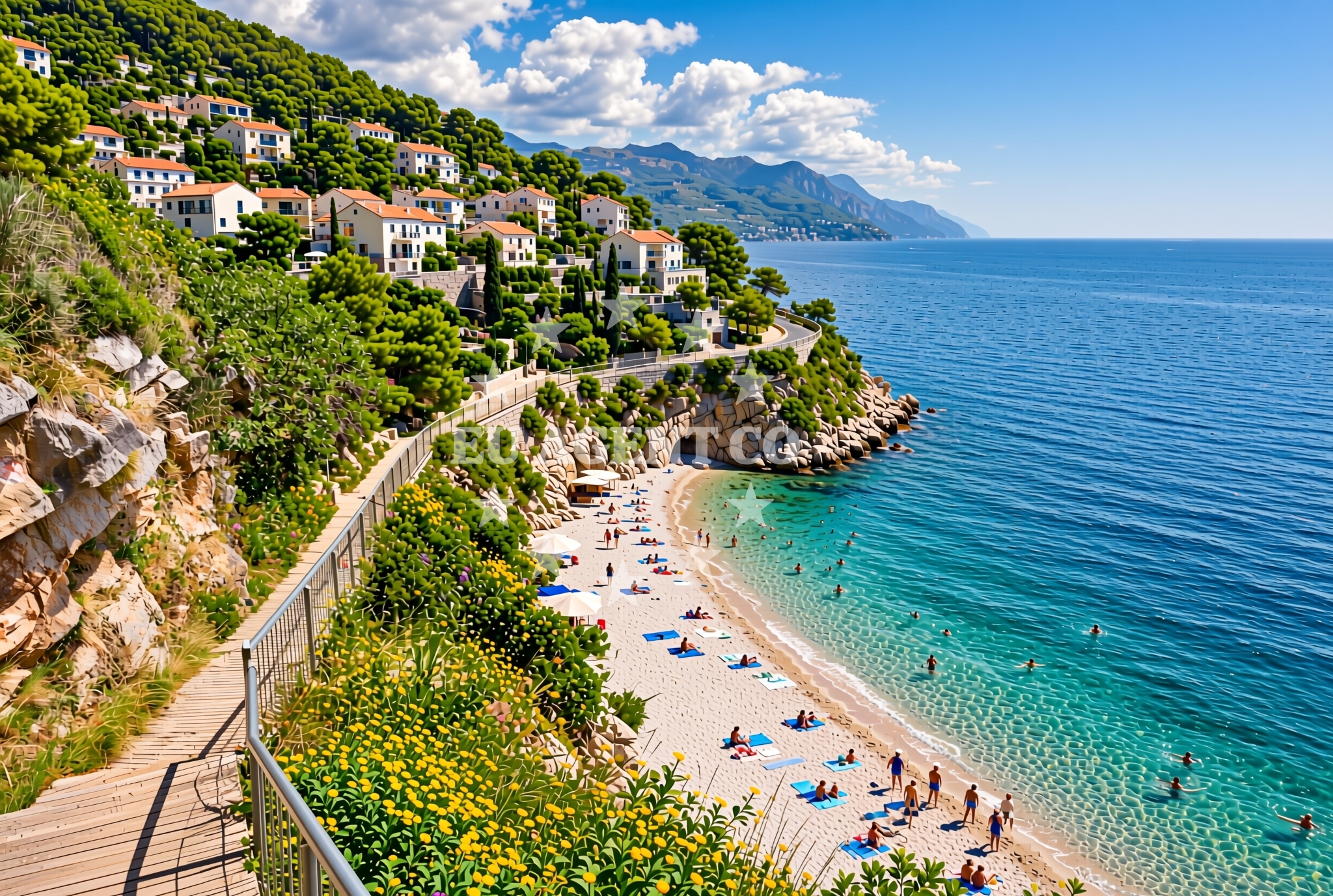 Shoreline and swimming area at Poljice (Konavle): beaches and coves in Poljice (Konavle)