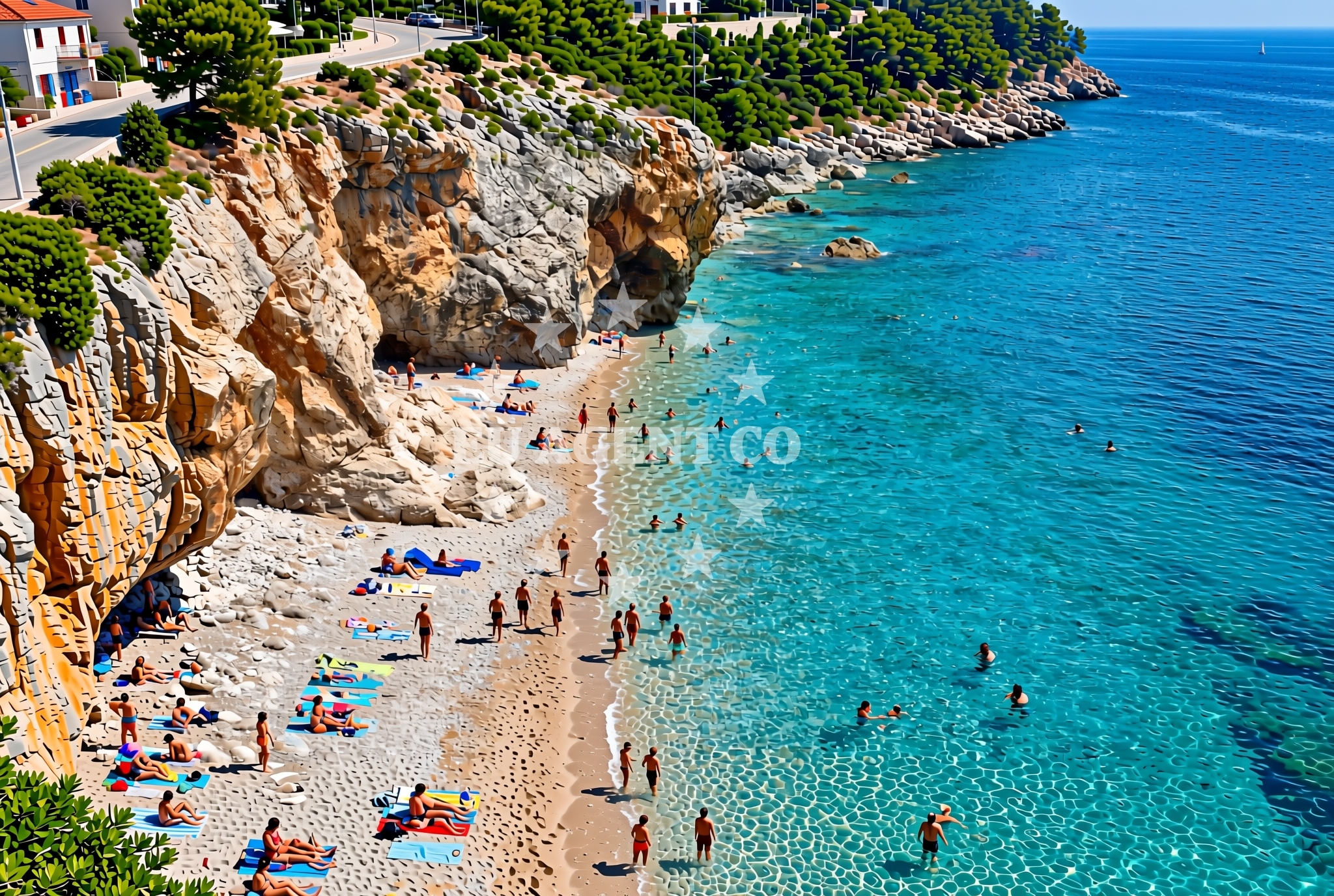 Beach facilities and surroundings at Poljice (Konavle): beaches and coves in Poljice (Konavle)