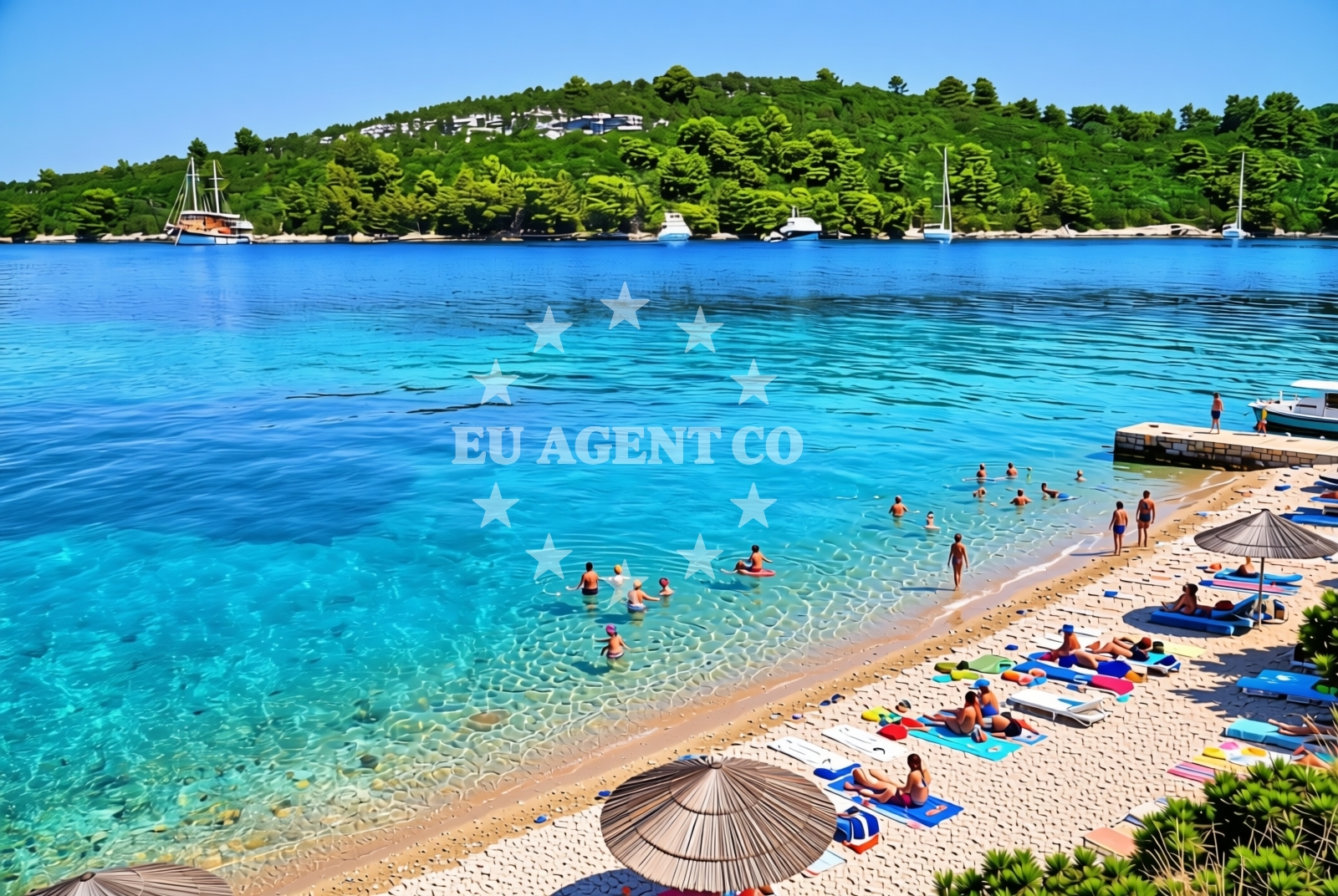 Additional view of Pomena (Mljet): beaches and coves (1) in Pomena (Mljet)