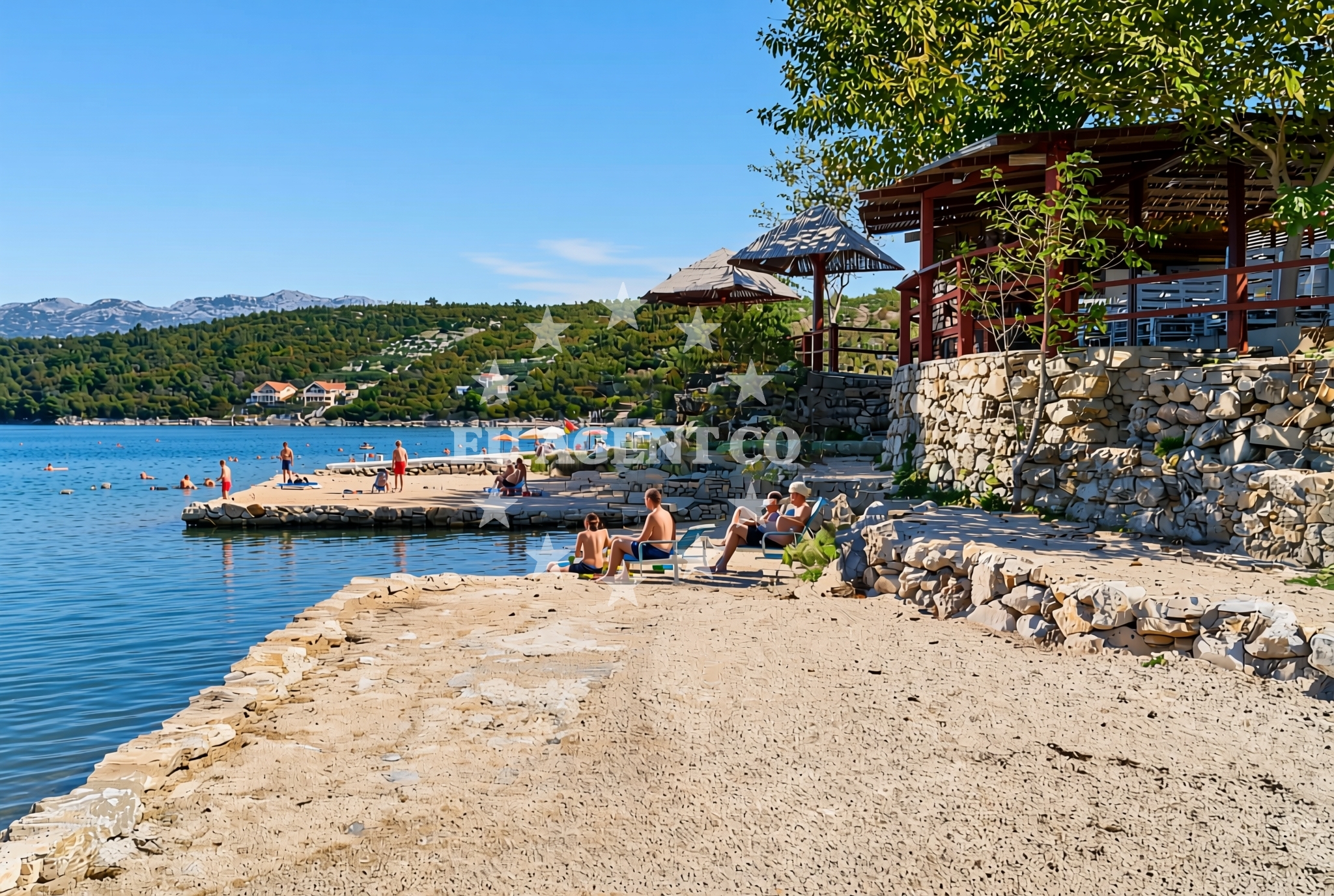 Overview of Pomišalj, Kruševo (Obrovac) Beach in Pomišalj