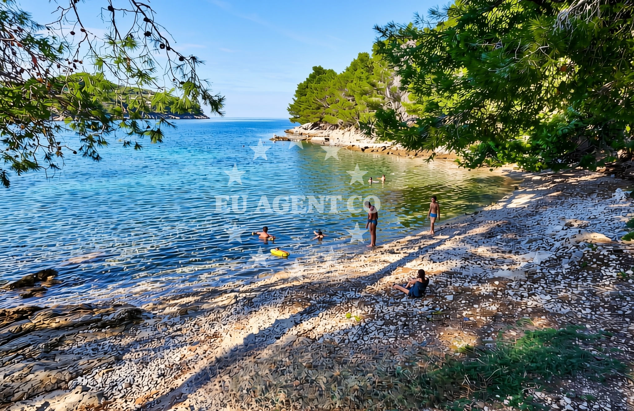 Additional view of Poplat sjever, Vela Luka (Korčula) Beach in Poplat sjever