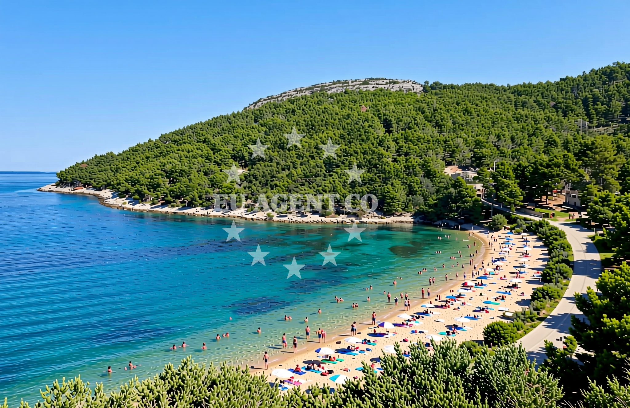 Additional view of Poplat sjever, Vela Luka (Korčula) Beach in Poplat sjever
