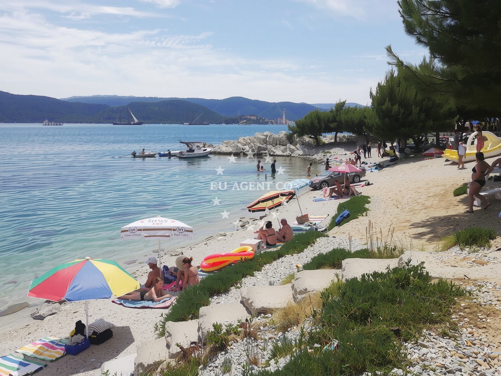 Sea and coastal view of Popova luka in Komarna 143, Klek