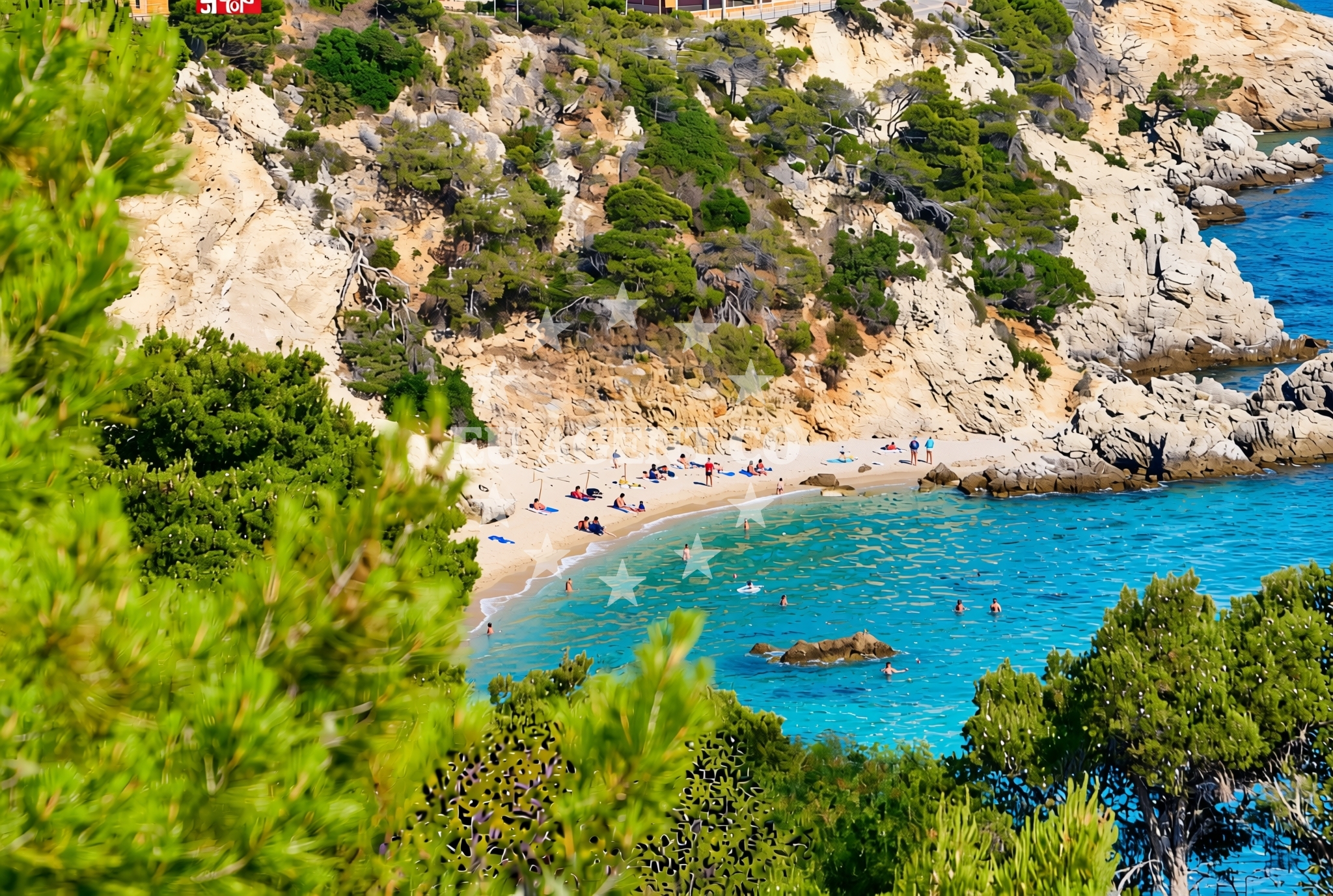 Overview of Popova Luka: beaches and coves (1) in Popova Luka