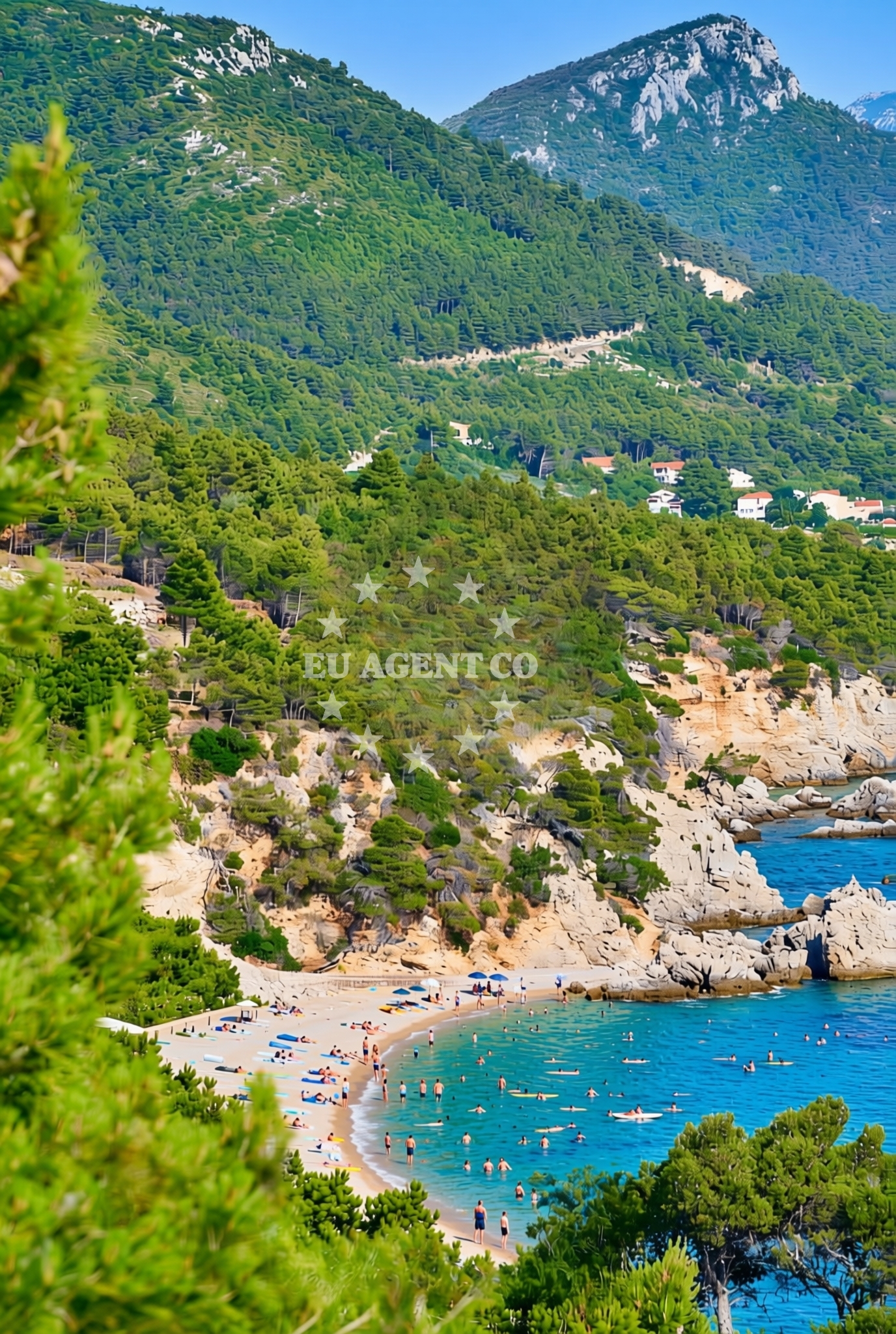 Shoreline and swimming area at Popova Luka: beaches and coves (1) in Popova Luka