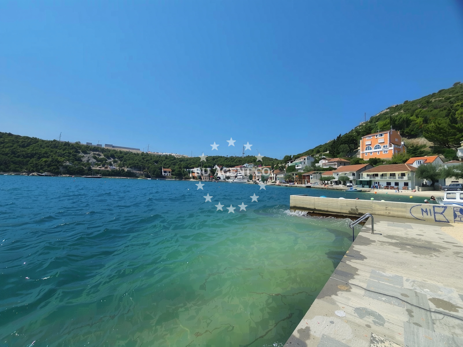 Beach facilities and surroundings at Popova luka II in Duboka 10, Duboka