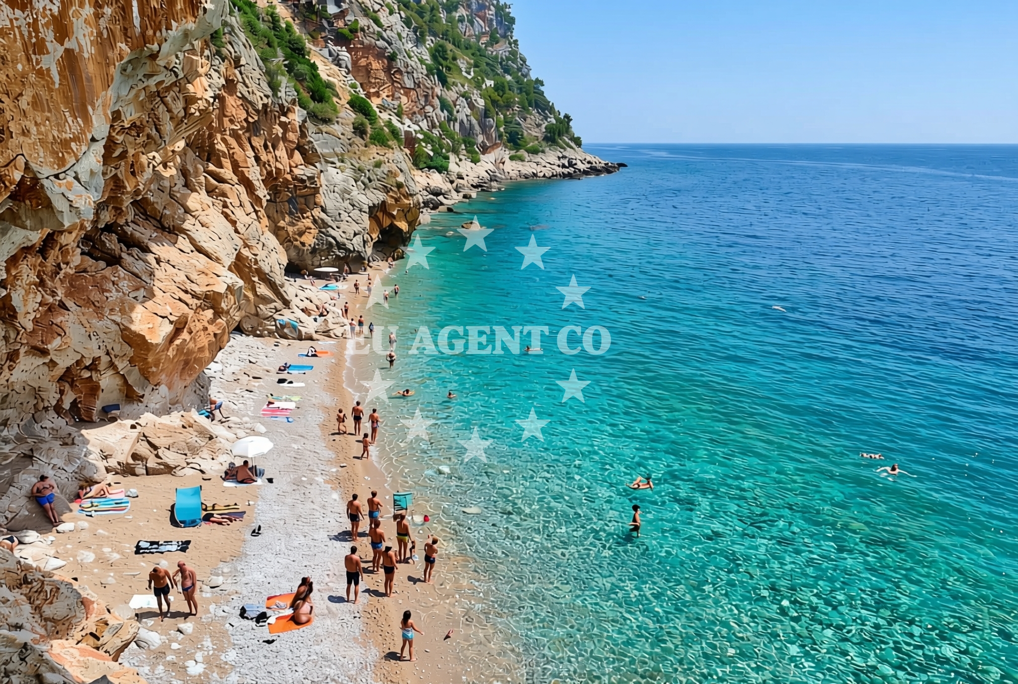 Sea and coastal view of Popovići (Konavle): beaches and coves (1) in Popovići (Konavle)