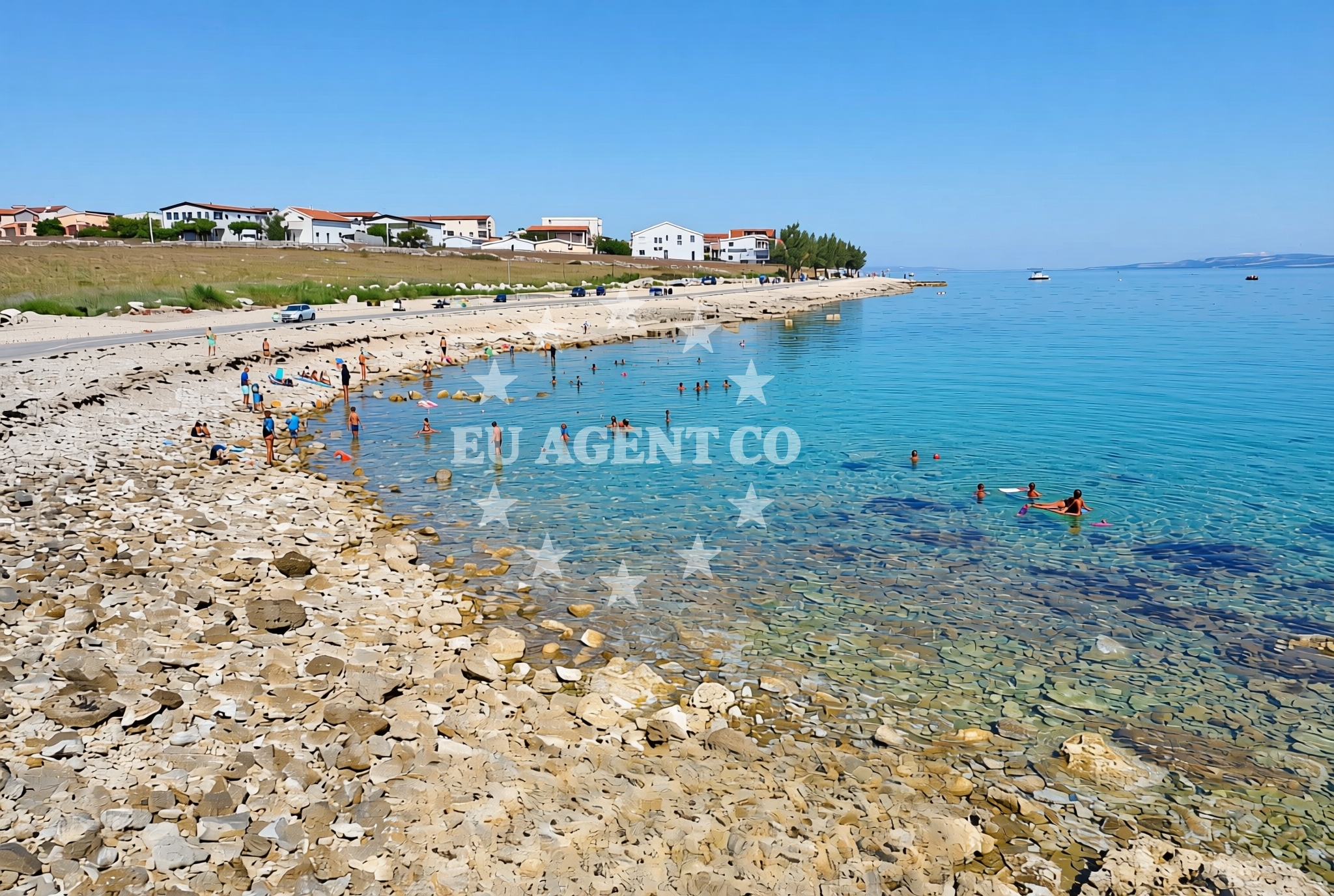 Overview of Popraština istok, Vir (Vir) Beach in Popraština istok