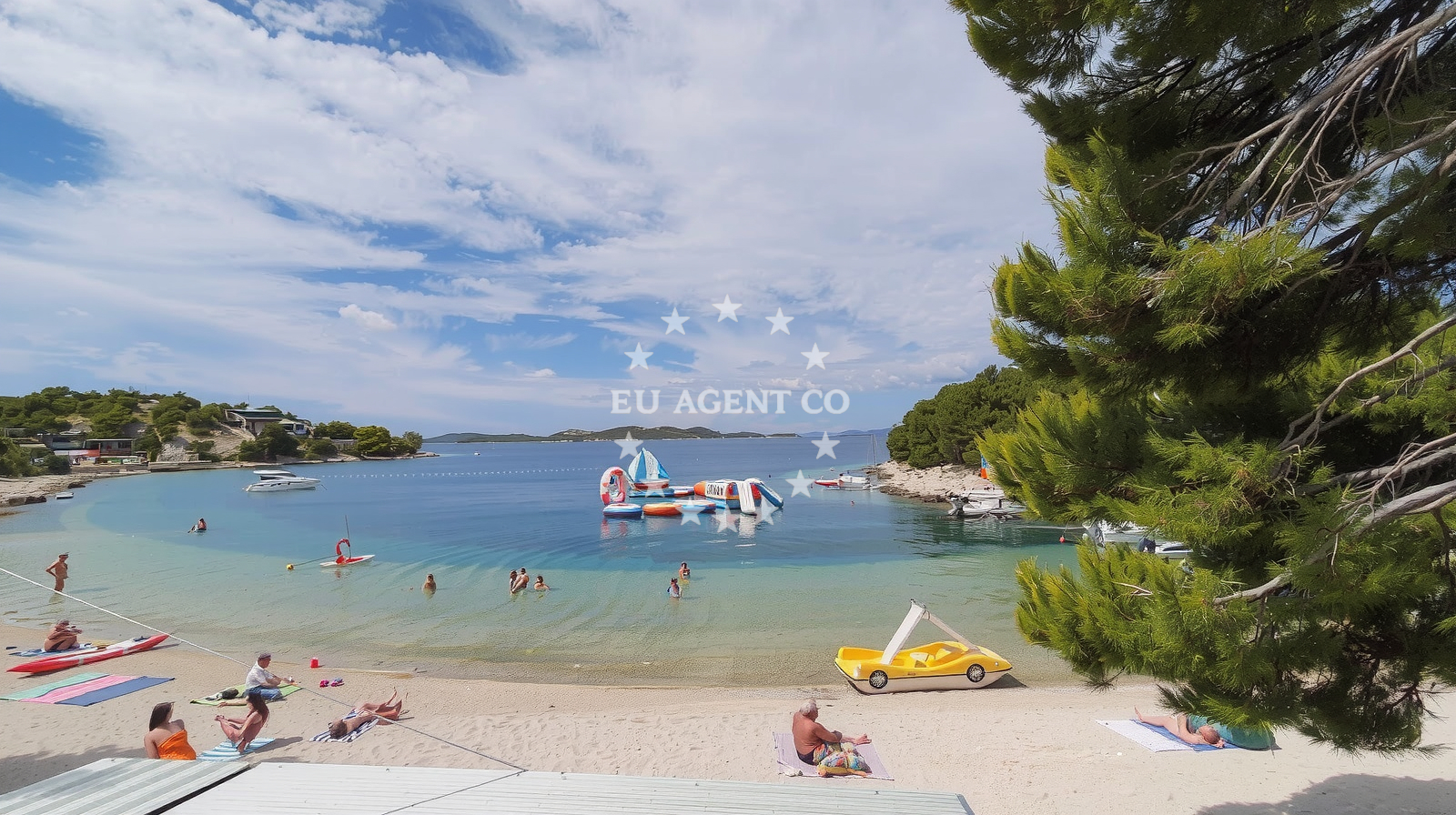 Beach facilities and surroundings at Porat beach in 9a Put Malenice, Drage