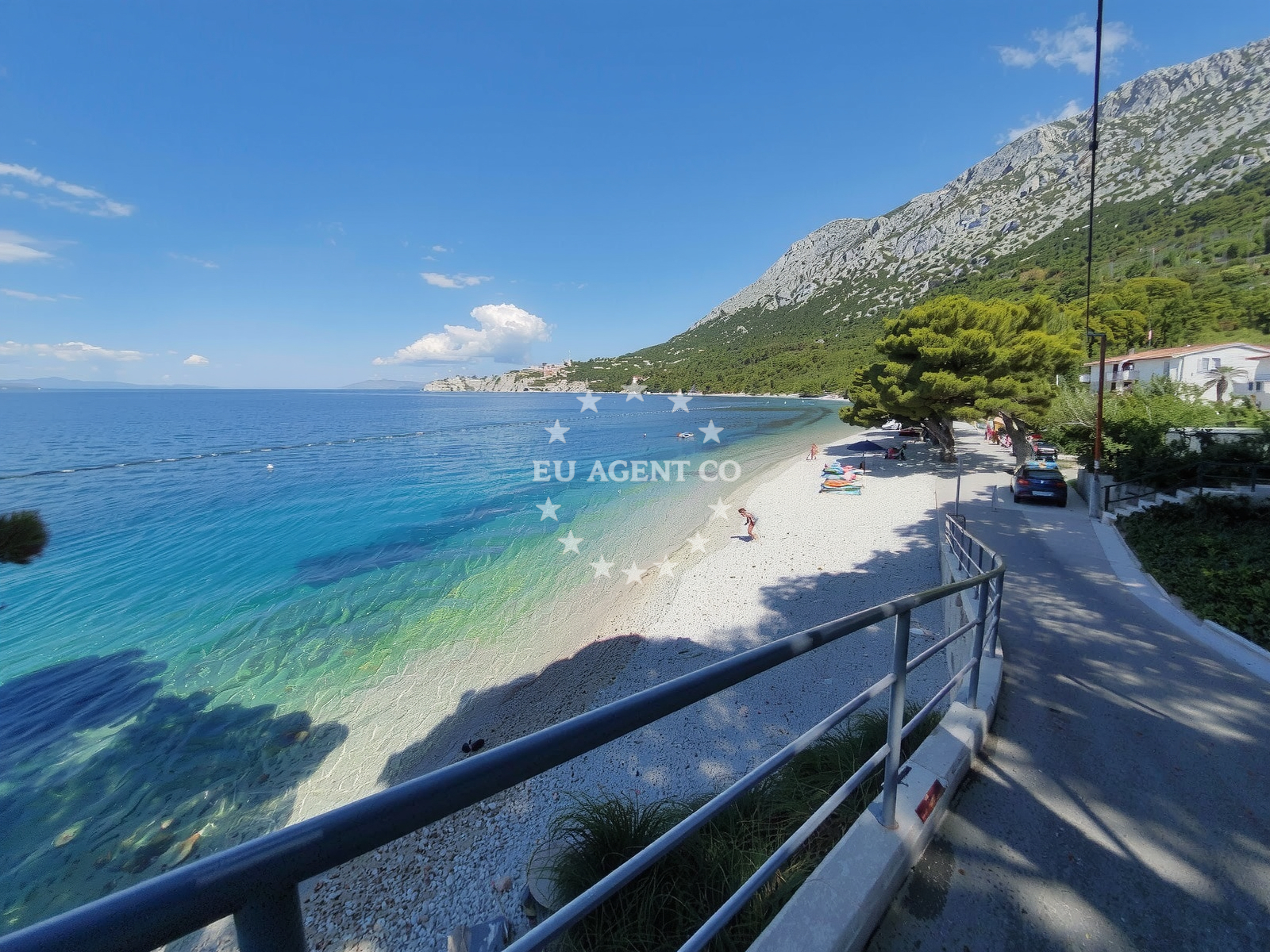 Shoreline and swimming area at Porat beach in Porat 116, Živogošće