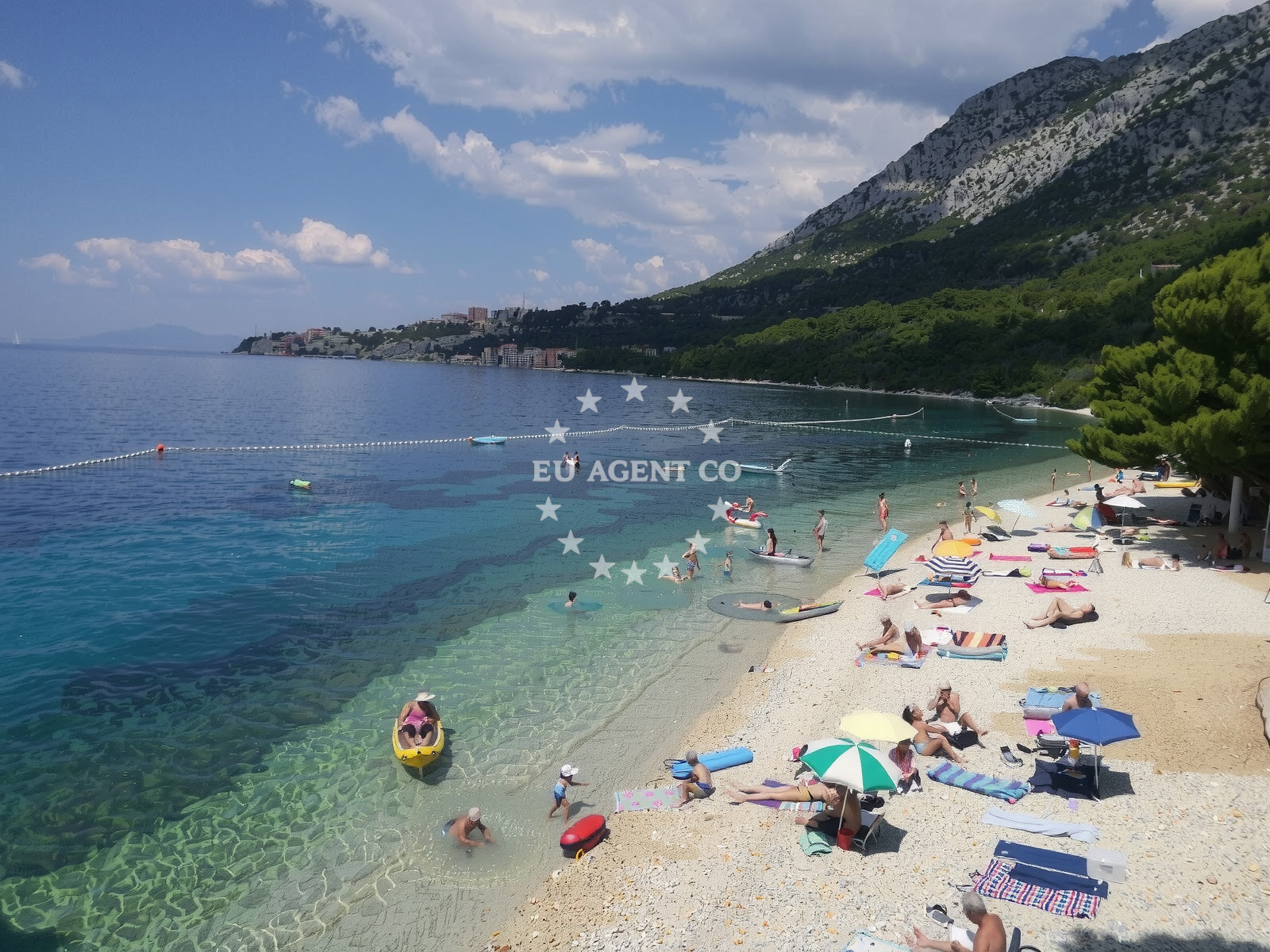 Sea and coastal view of Porat beach in Porat 116, Živogošće