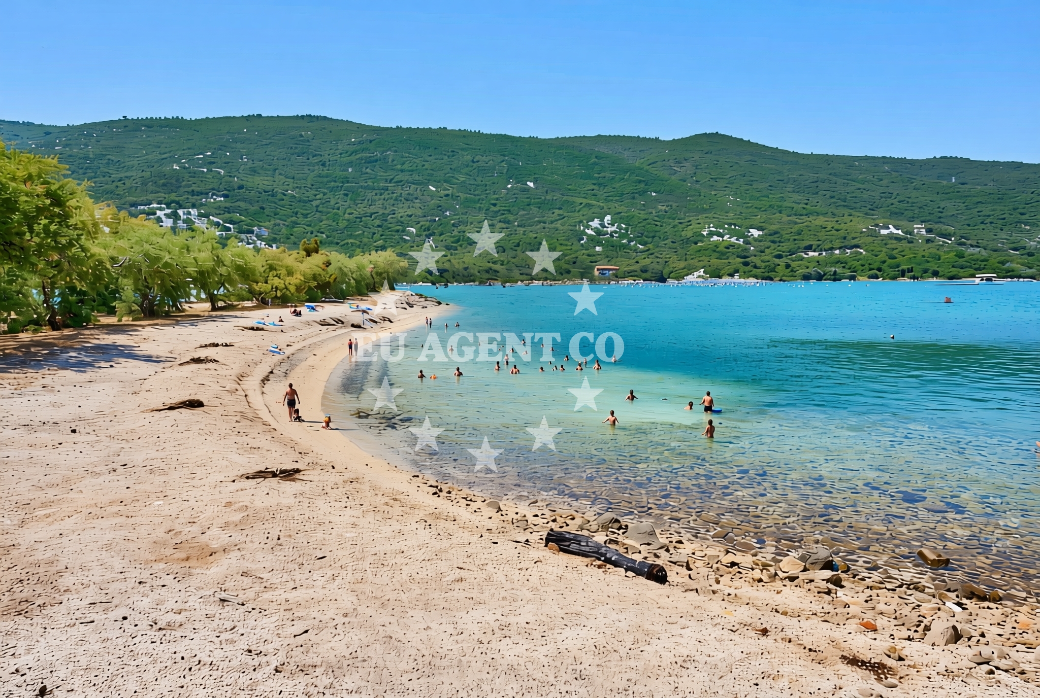 Overview of Porat, Brijesta Beach in Porat