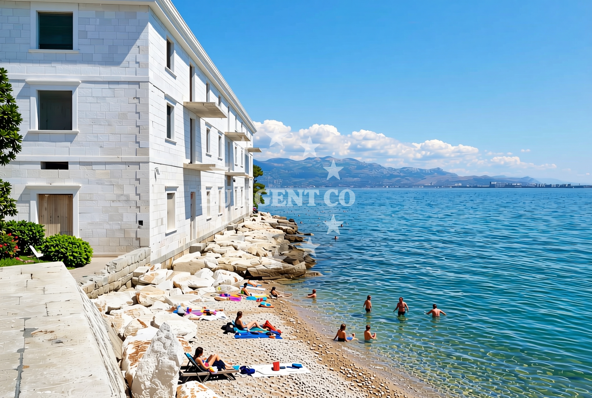 Overview of Porat, Kaštel Novi Beach in Porat