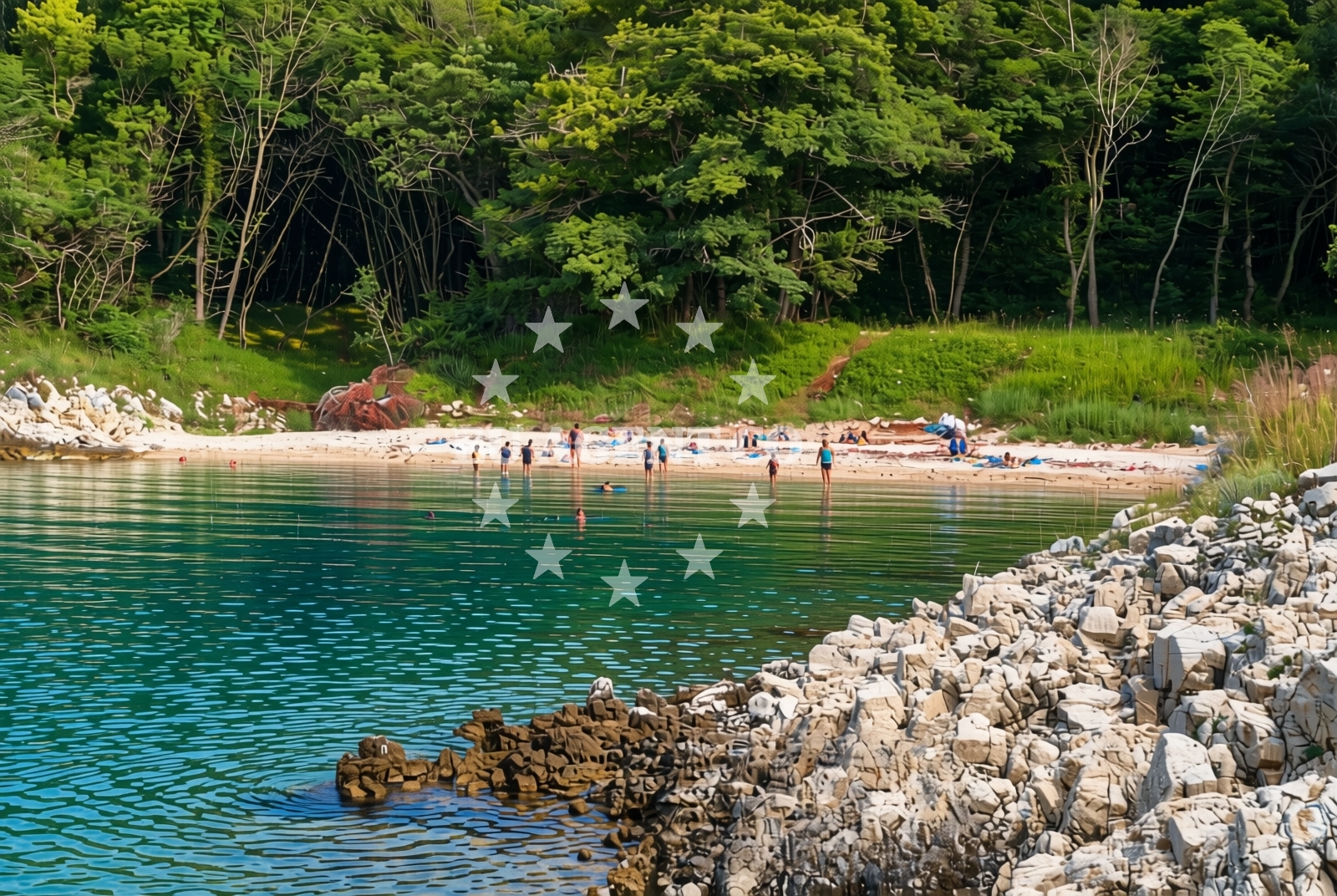 Shoreline and swimming area at Porat (Krk): beaches and coves (7) in Porat (Krk)