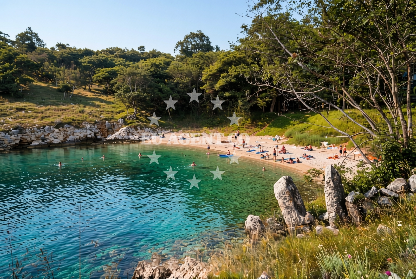 Sea and coastal view of Porat (Krk): beaches and coves (7) in Porat (Krk)