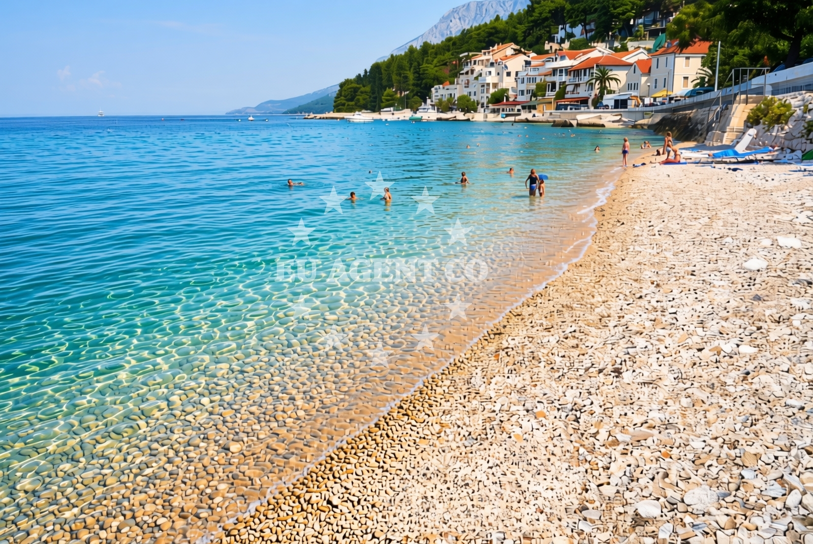 Overview of Porat, Zaostrog Beach in Porat