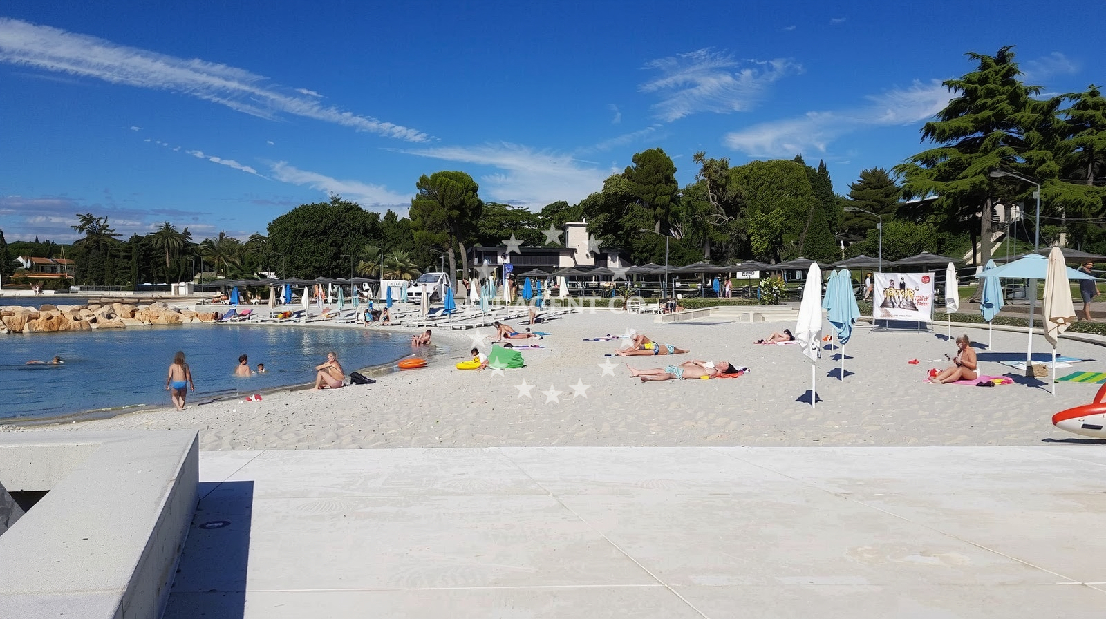 Overview of Porec beach in 38 Špadići, Poreč