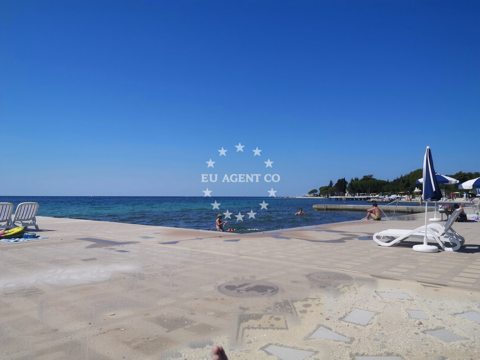 Sea and coastal view of Porec beach in 38 Špadići, Poreč
