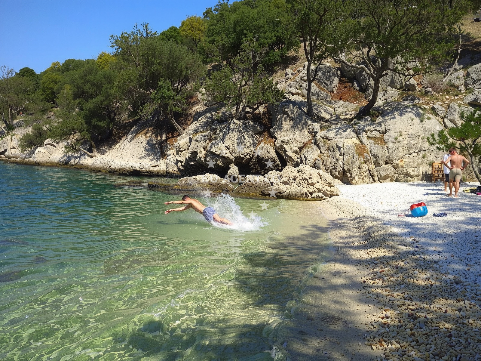 Beach facilities and surroundings at Porozina beach in Beli 2, Beli