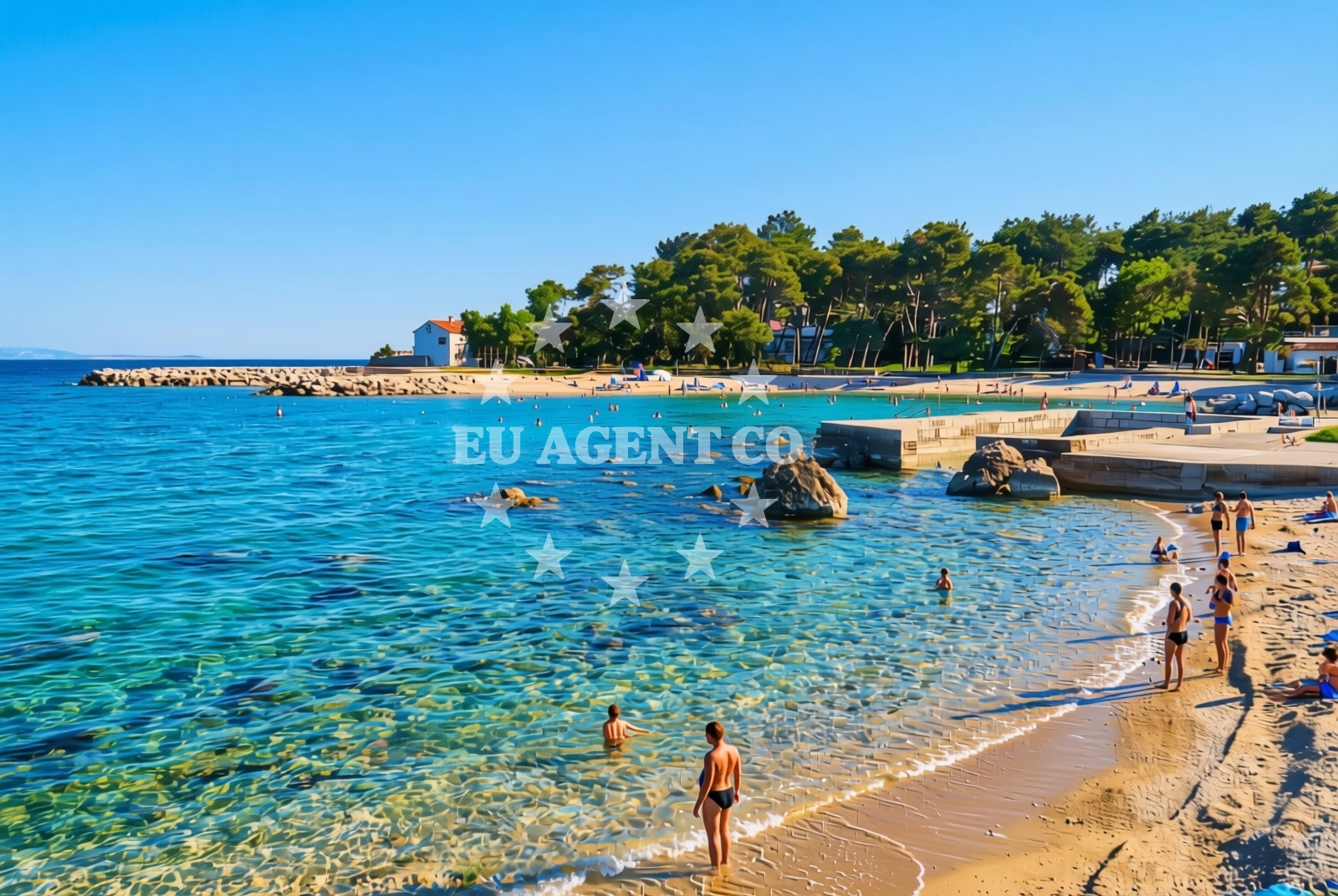 Additional view of Porporela (Lukobran) sredina, Krk (Krk) Beach in Porporela (Lukobran) sredina