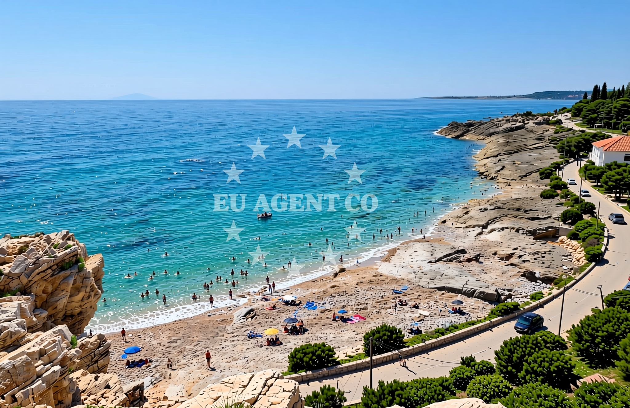 Beach facilities and surroundings at Porto dele Liše, Šišan Beach in Porto dele Liše