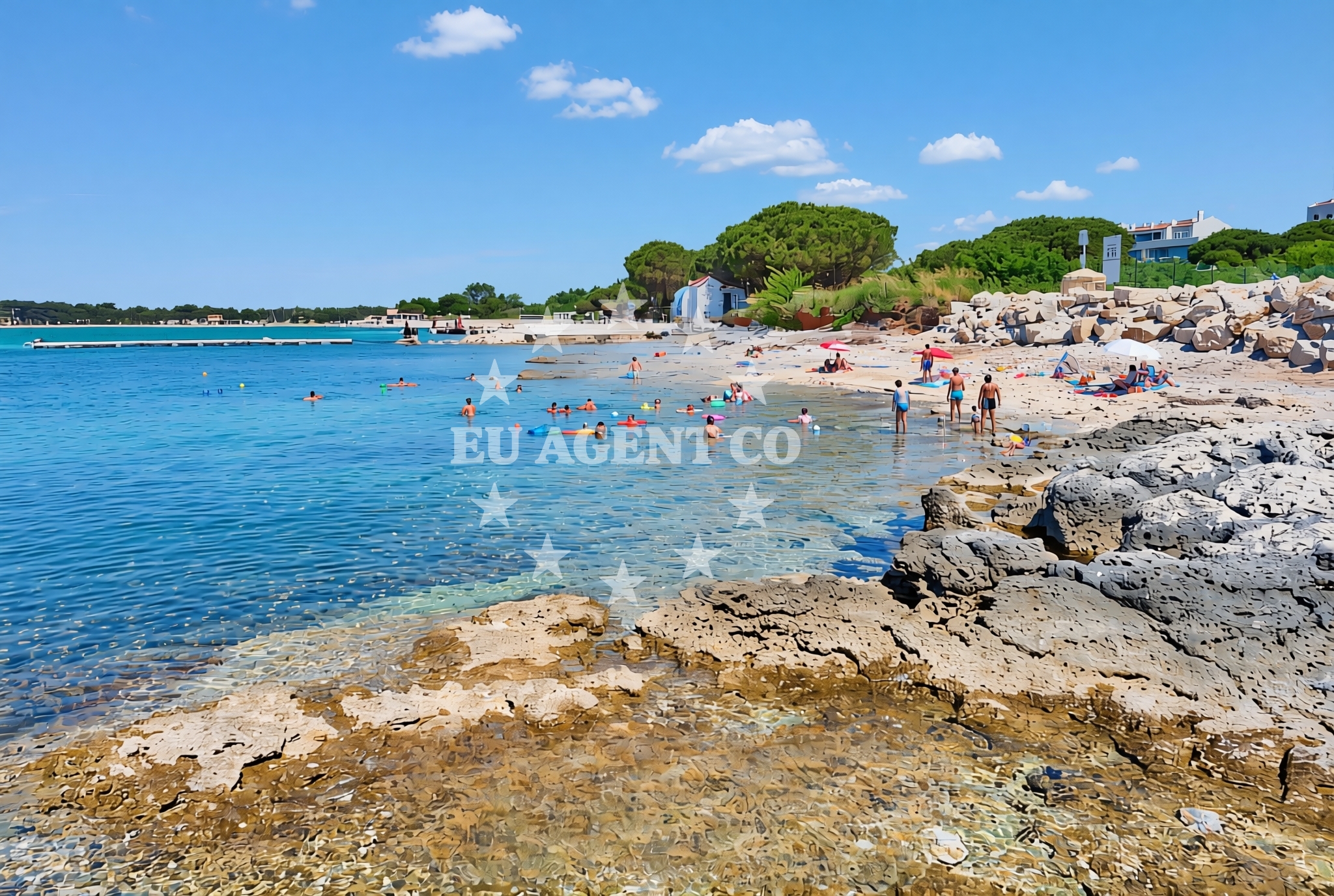 Overview of Pošesi, Medulin Beach in Pošesi