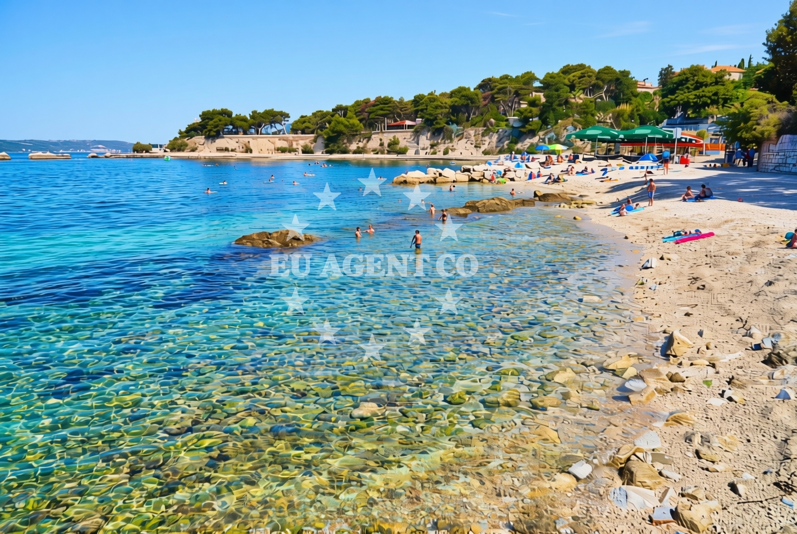 Overview of POŠK, Split Beach in POŠK
