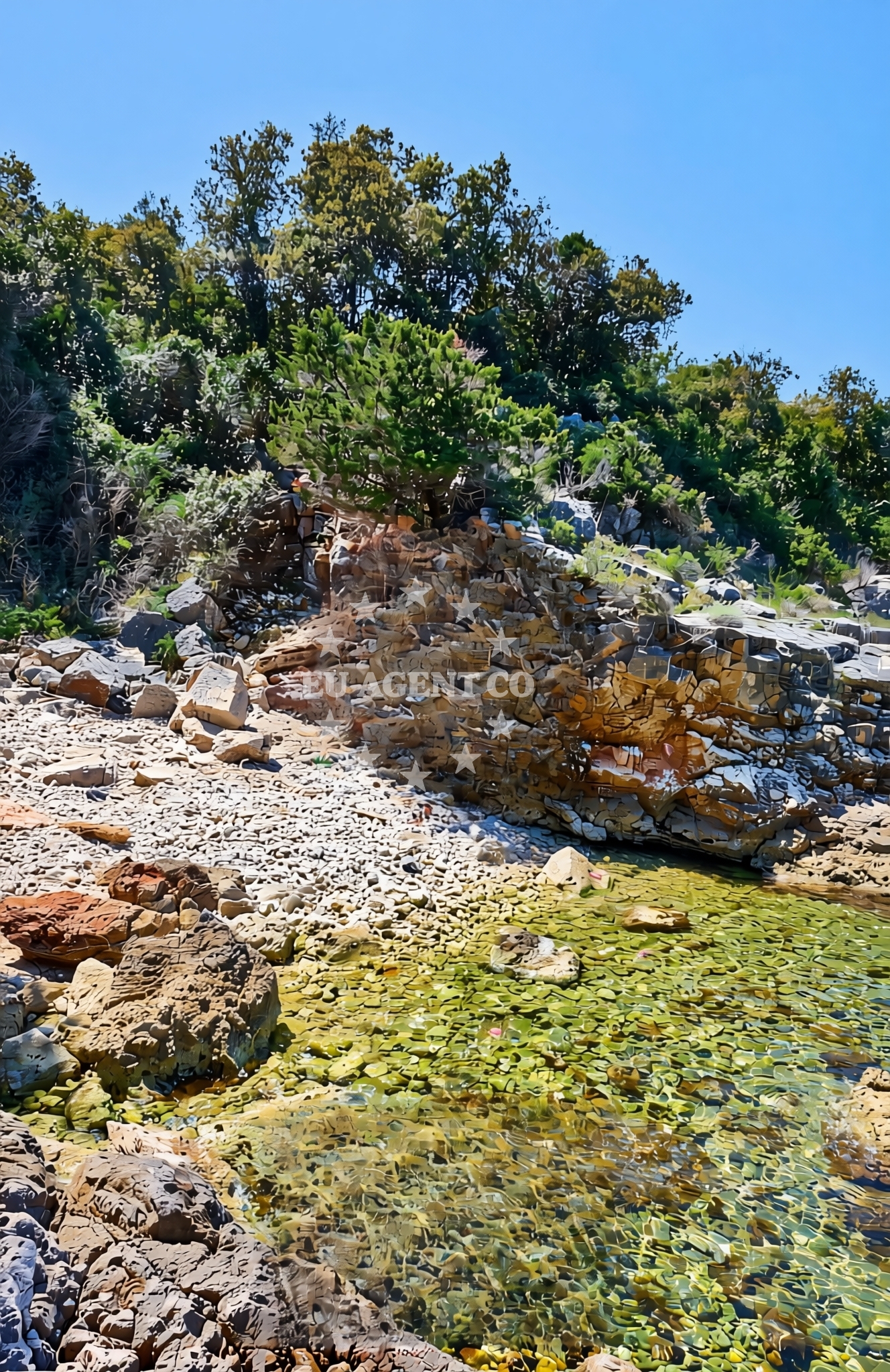 Beach facilities and surroundings at Pošta od Širana jug, Drvenik Veliki (Drvenik Veli) Beach in Pošta od Širana jug