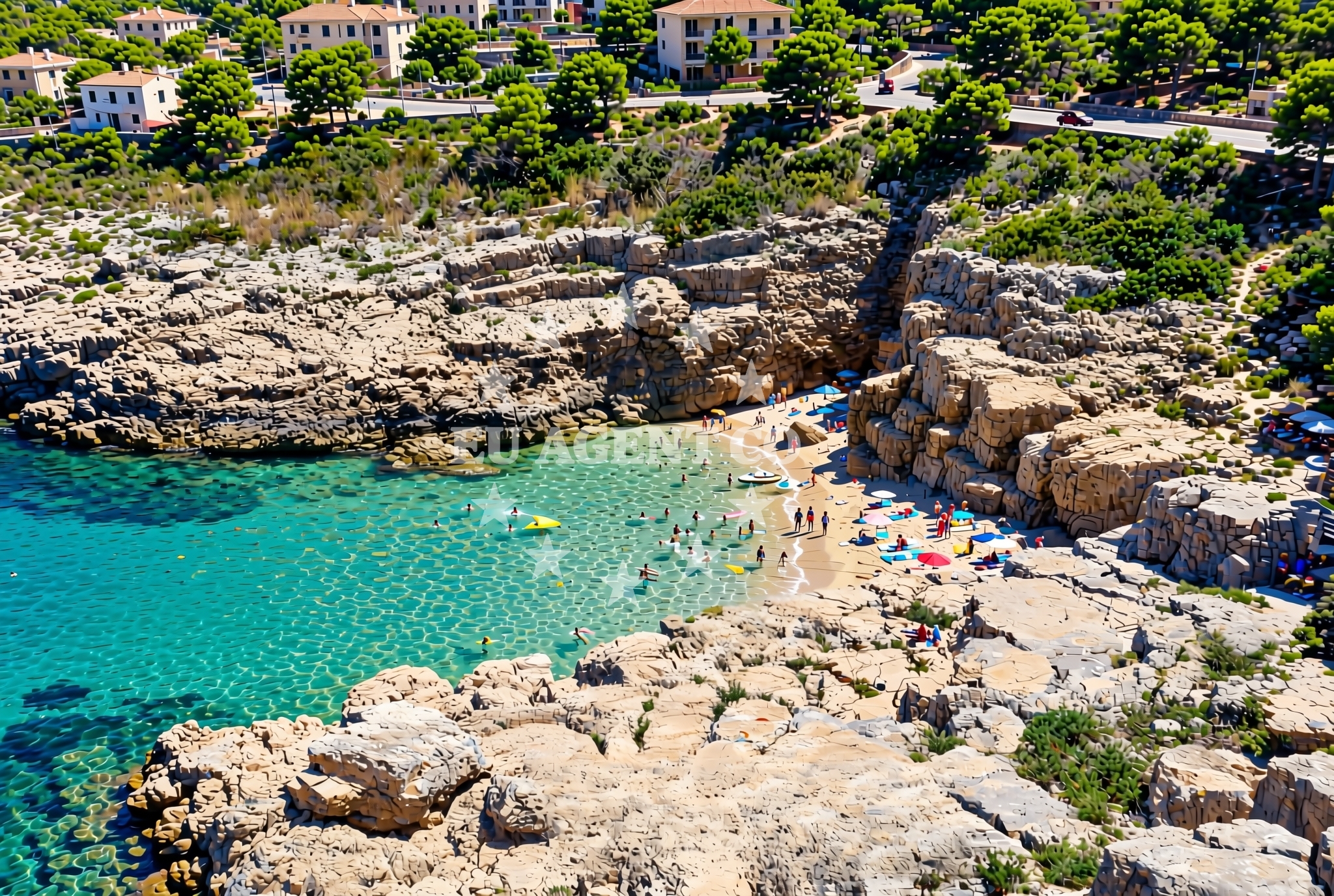 Sea and coastal view of Pošta od Širana sjever, Drvenik Veliki (Drvenik Veli) Beach in Pošta od Širana sjever
