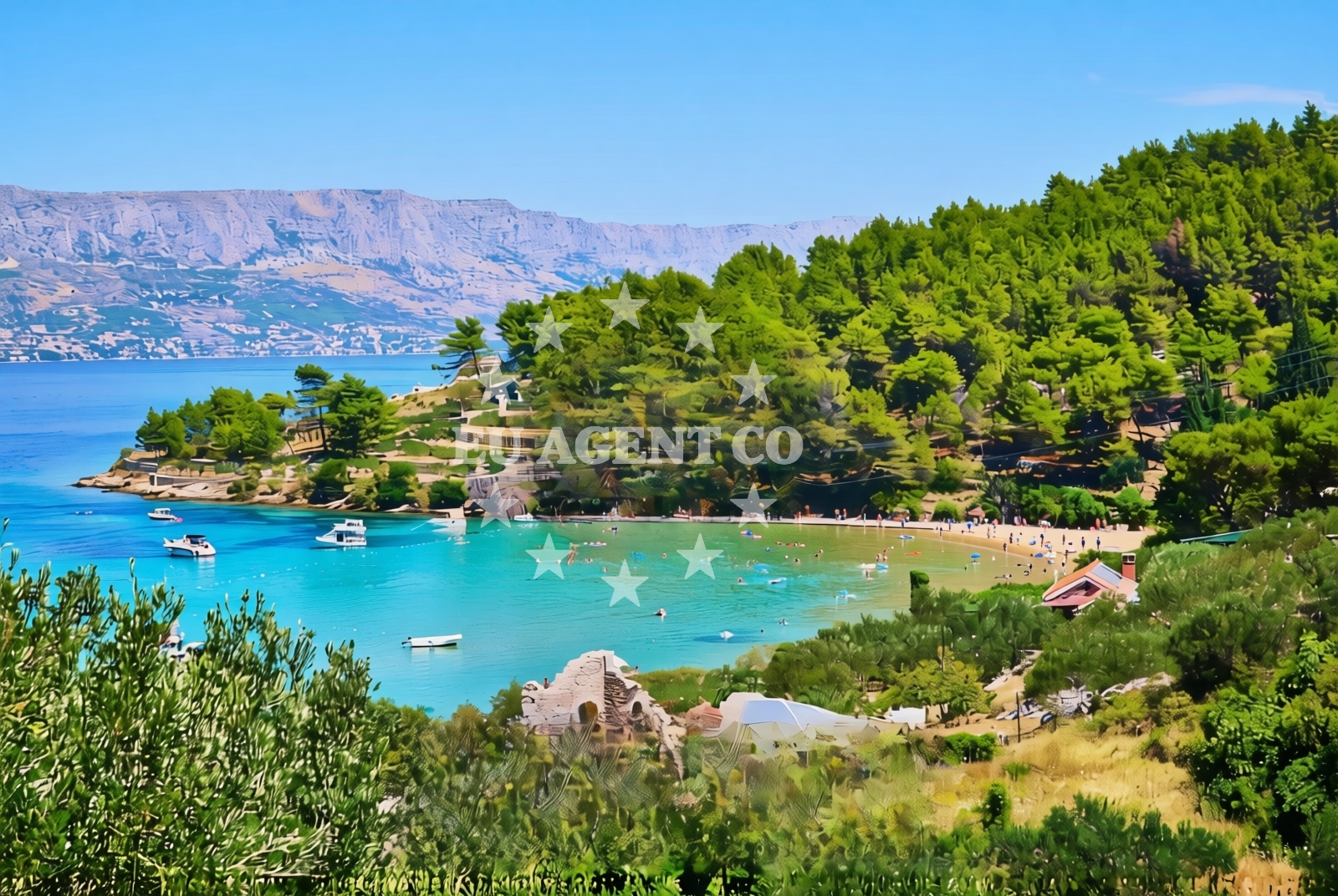 Shoreline and swimming area at Postira (Brač): beaches and coves (7) in Postira (Brač)