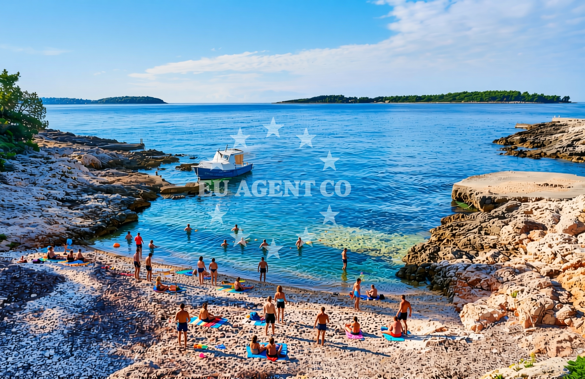 Shoreline and swimming area at Potirna (Korčula): beaches and coves (2) in Potirna (Korčula)