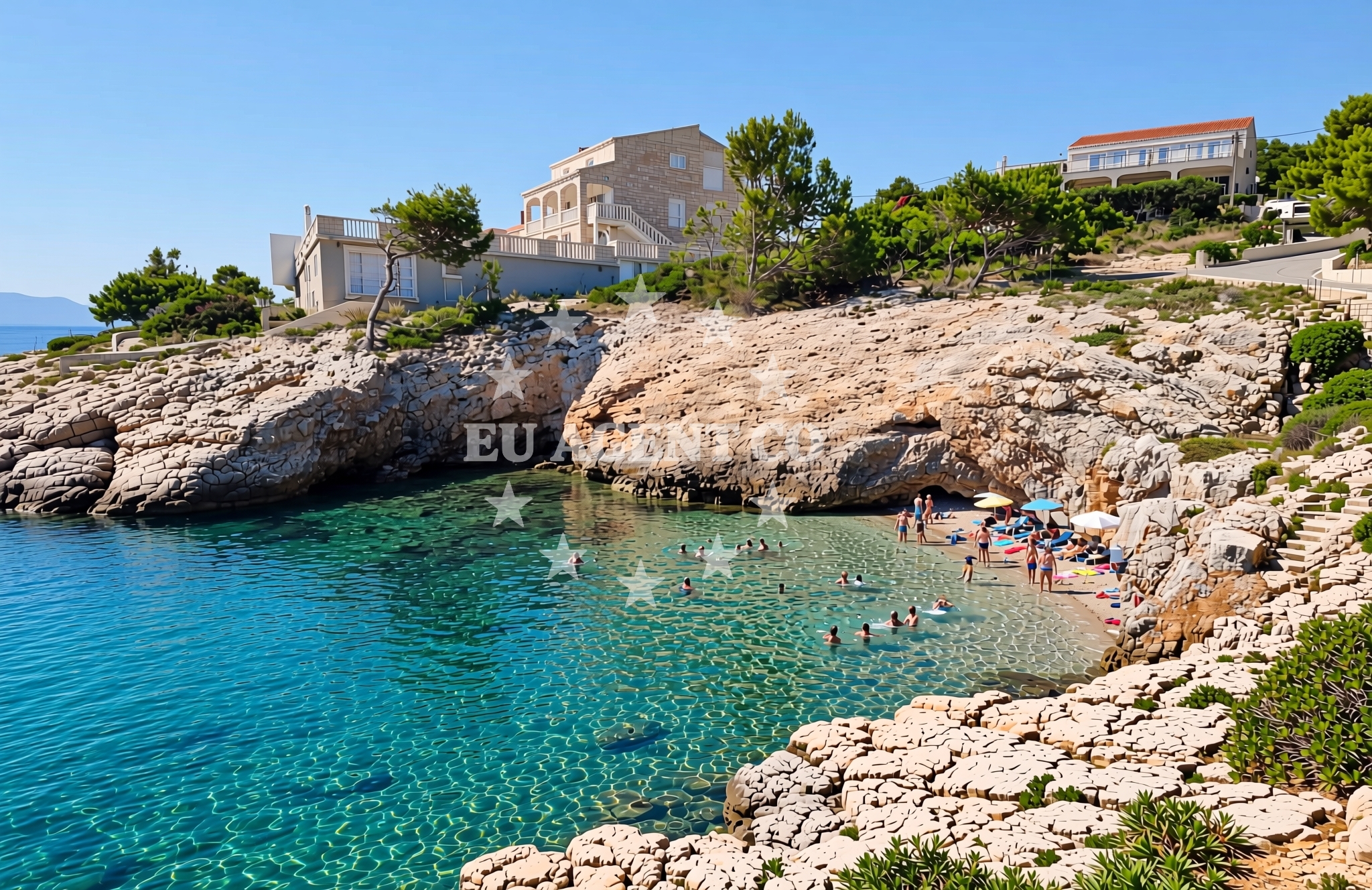 Sea and coastal view of Potirna (Korčula): beaches and coves (2) in Potirna (Korčula)
