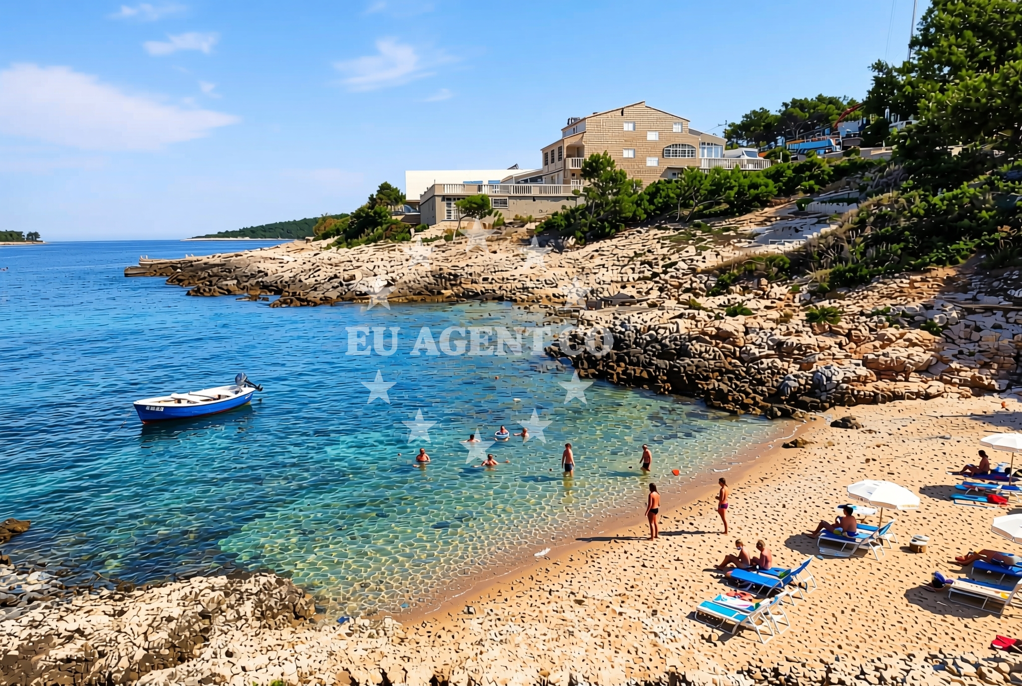 Beach facilities and surroundings at Potirna (Korčula): beaches and coves (2) in Potirna (Korčula)