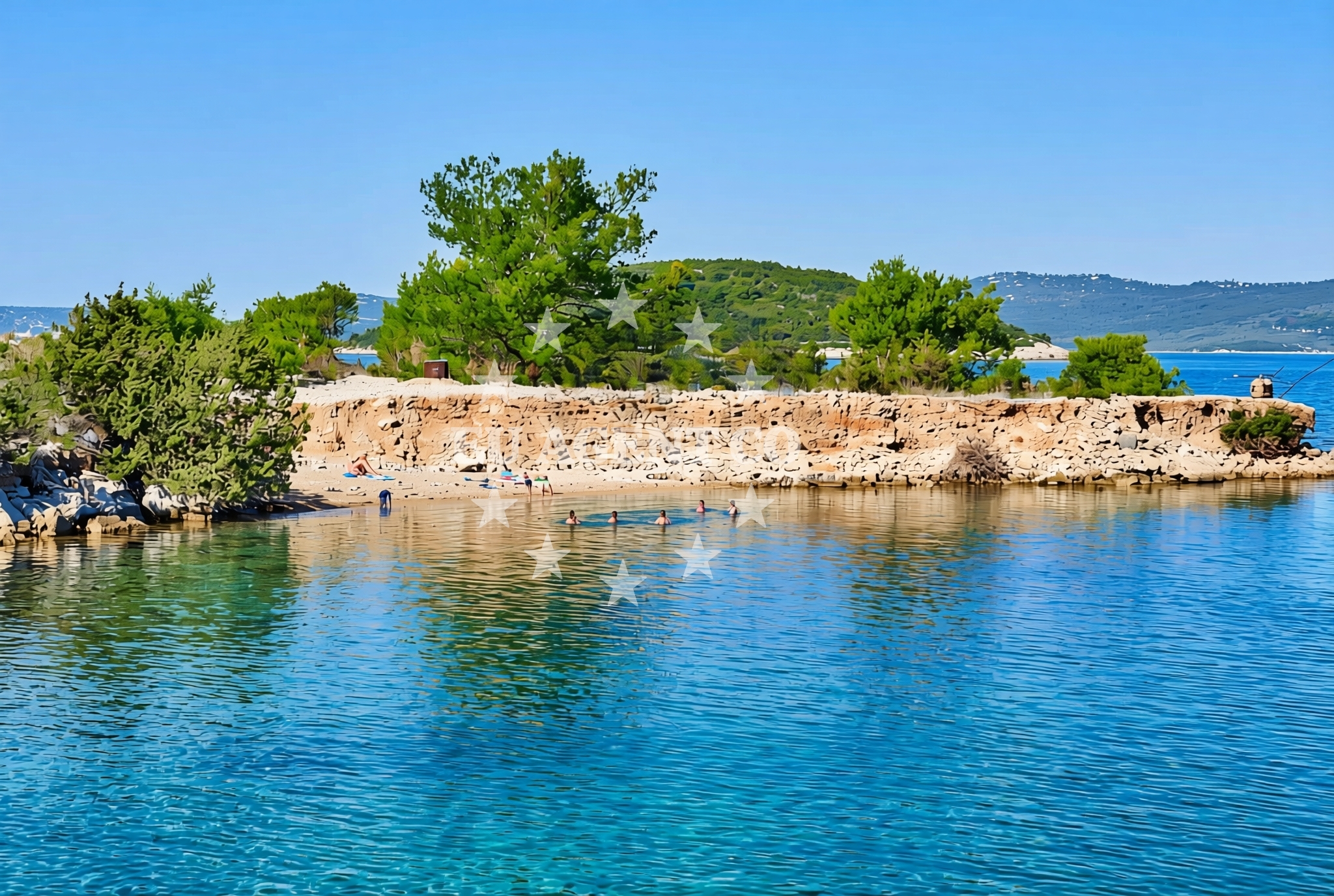 Overview of Potkop Paprenica, Dragove (Dugi otok) Beach in Potkop Paprenica