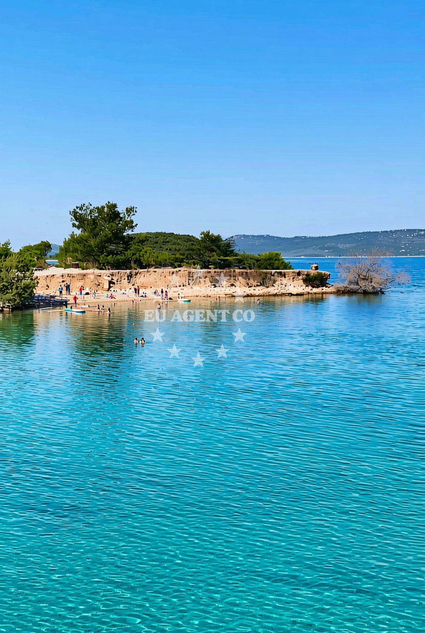 Sea and coastal view of Potkop Paprenica, Dragove (Dugi otok) Beach in Potkop Paprenica