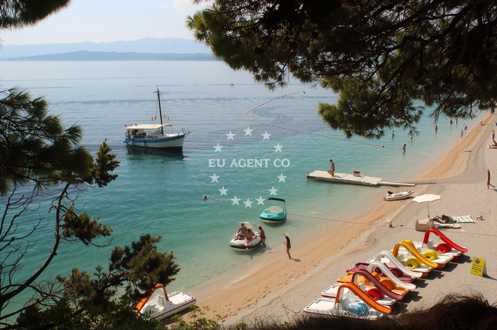 Sea and coastal view of Potocine beach in Put Zlatnog Rata 64, Bol