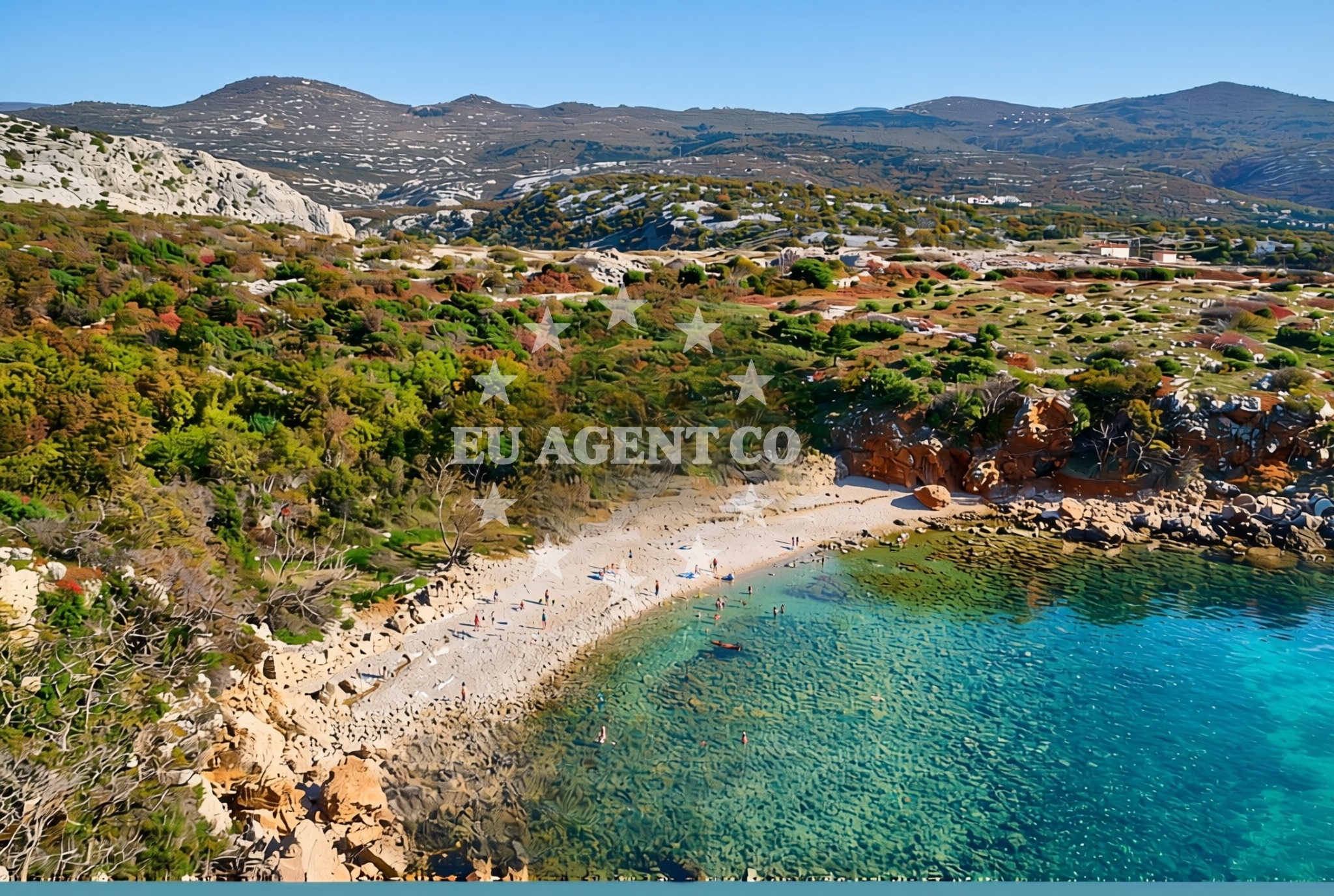 Shoreline and swimming area at Povile: beaches and coves (8) in Povile