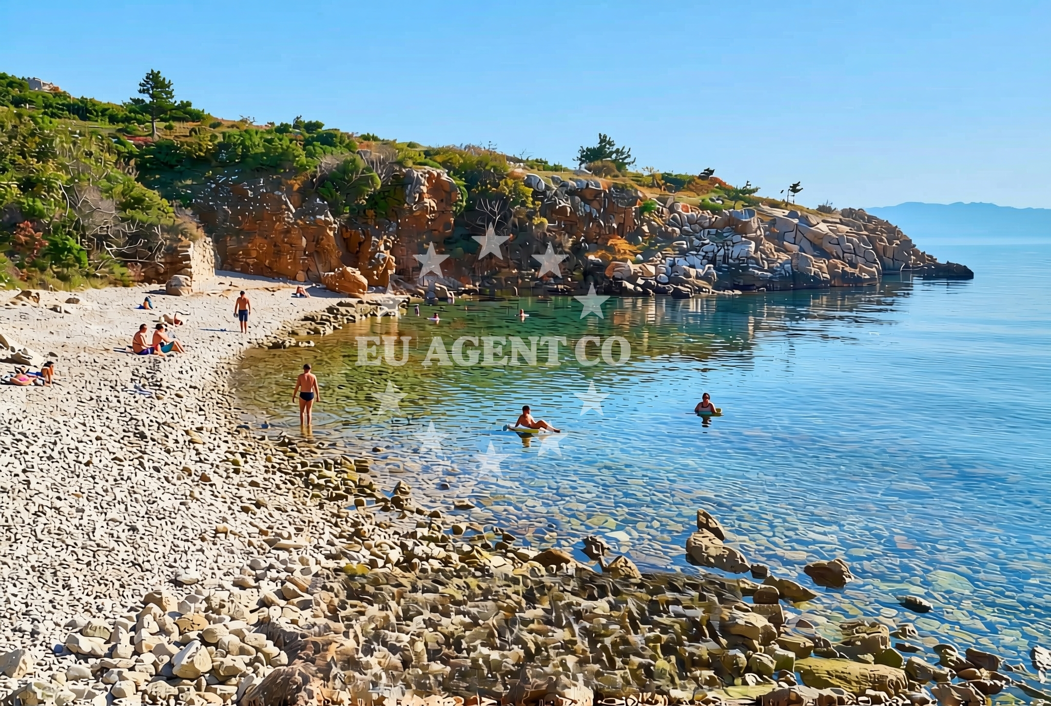 Beach facilities and surroundings at Povile: beaches and coves (8) in Povile